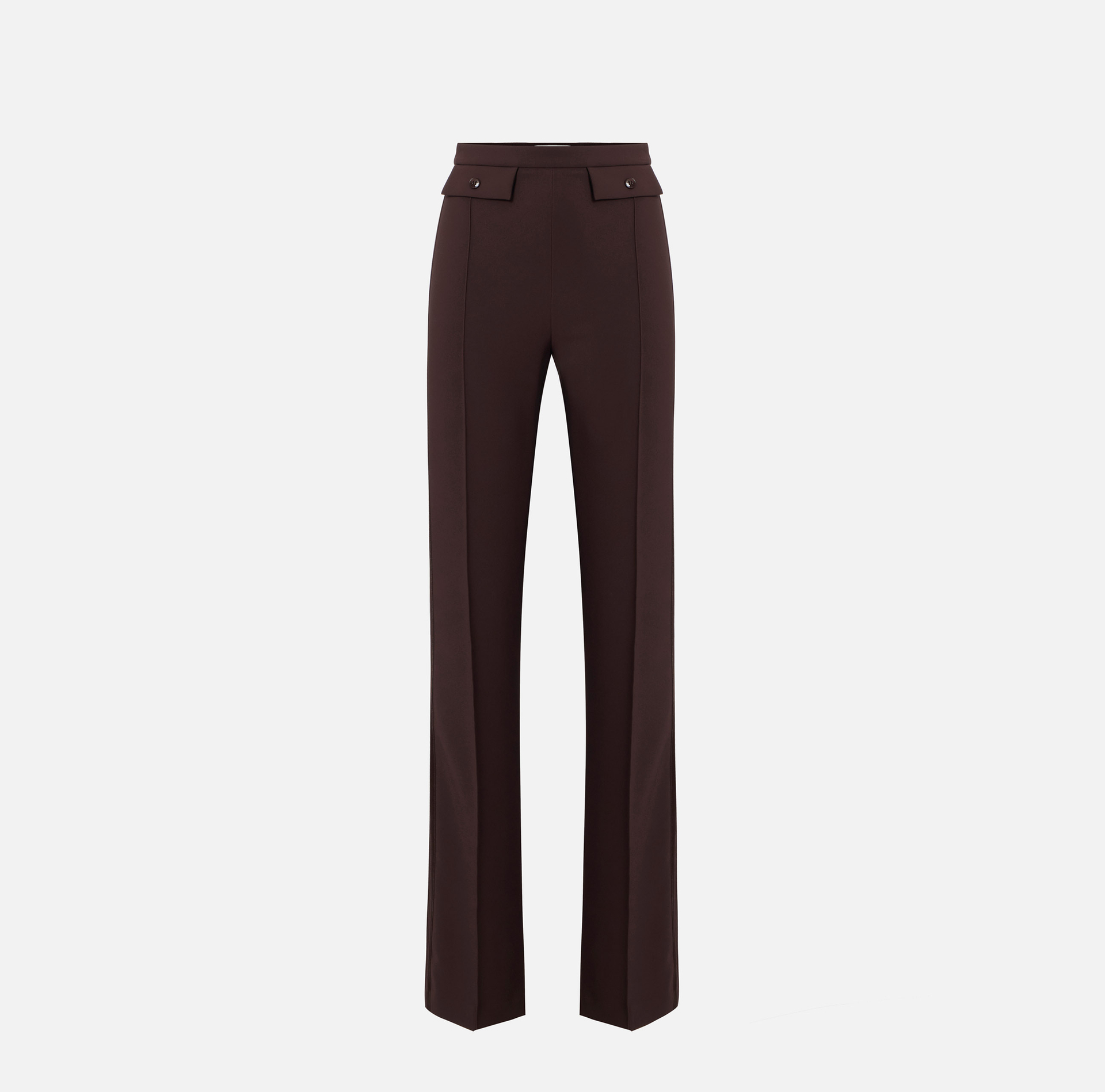 Pantaloni in crêpe leggero e raso