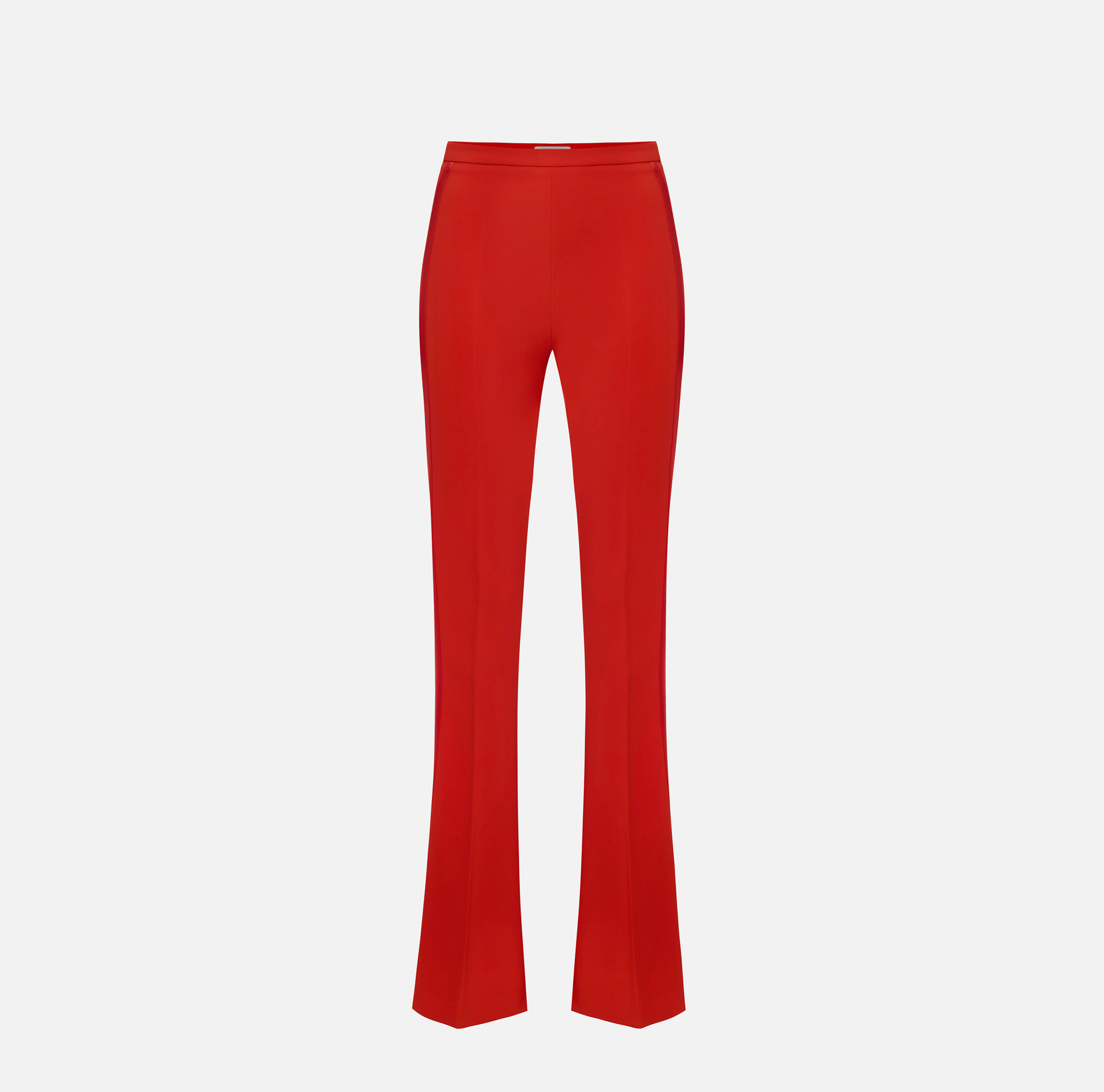Pantaloni in crêpe leggero e raso