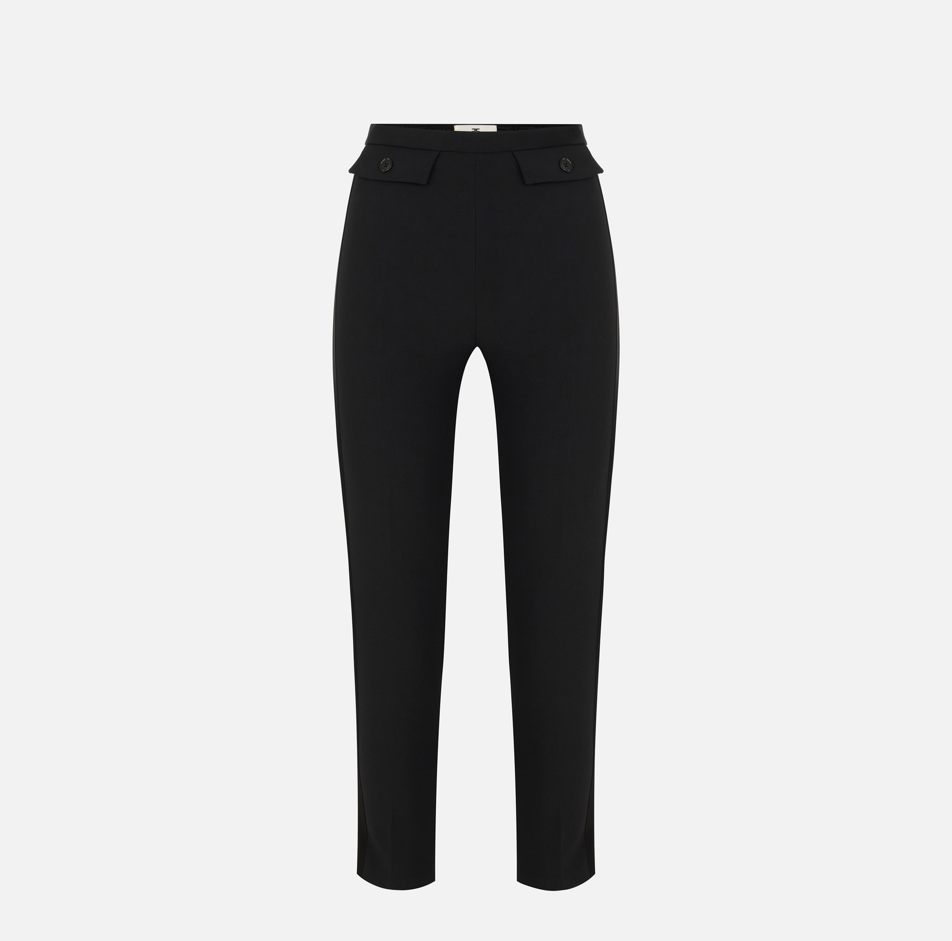 Pantaloni in crêpe leggero e raso