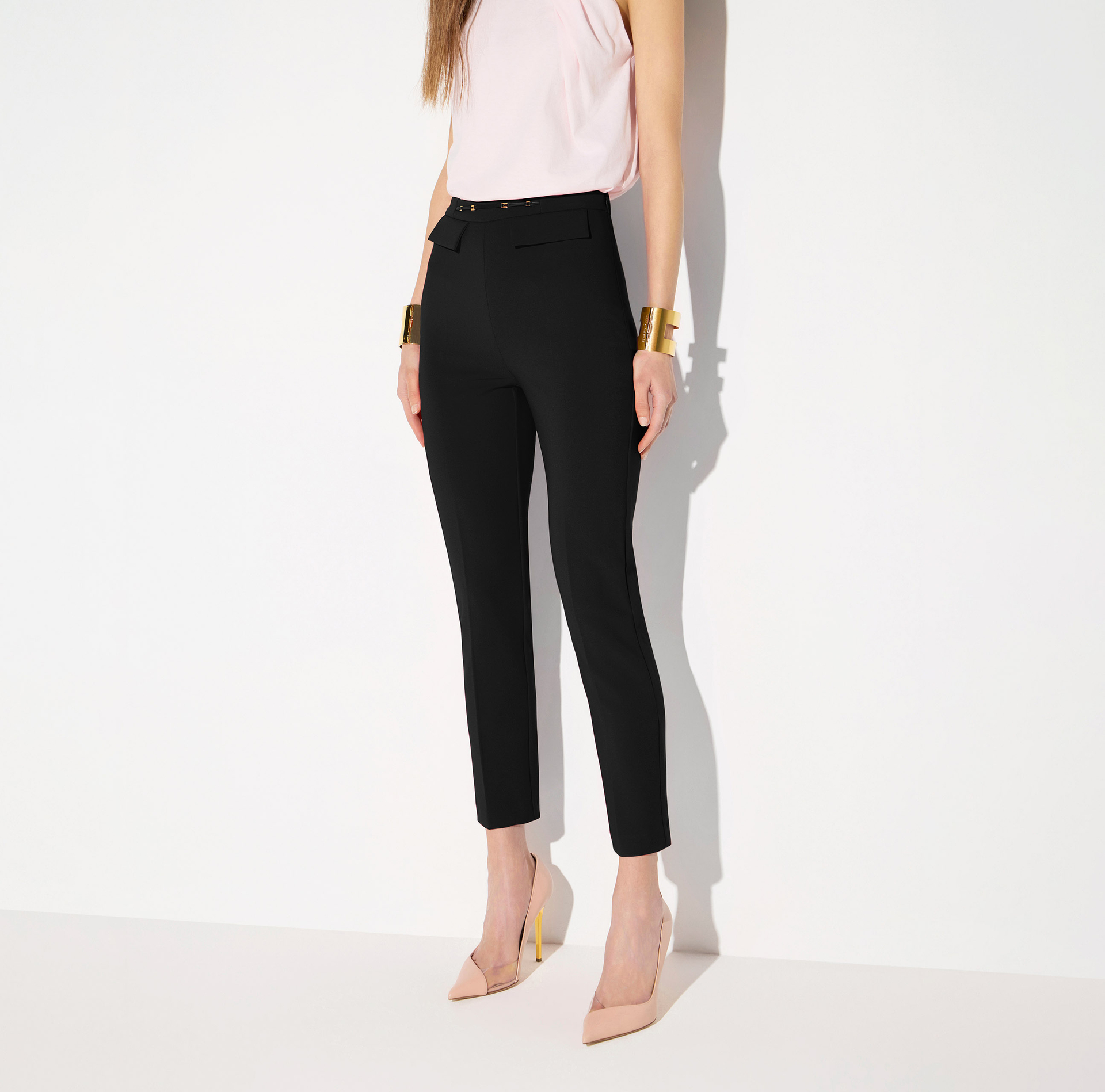 Pantaloni in doppio crêpe stretch - Elisabetta Franchi