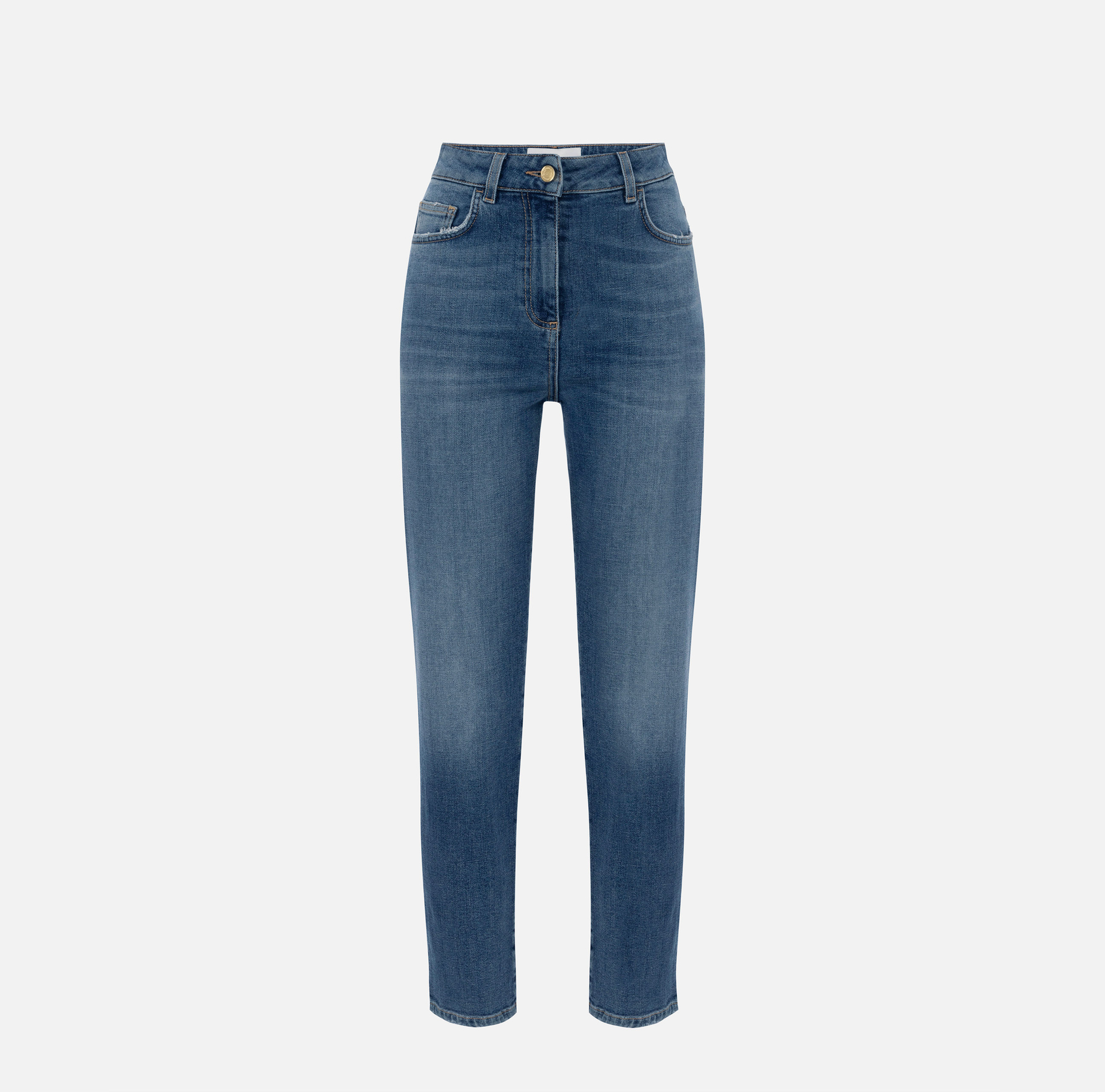 Jeans with embossed logo - Elisabetta Franchi