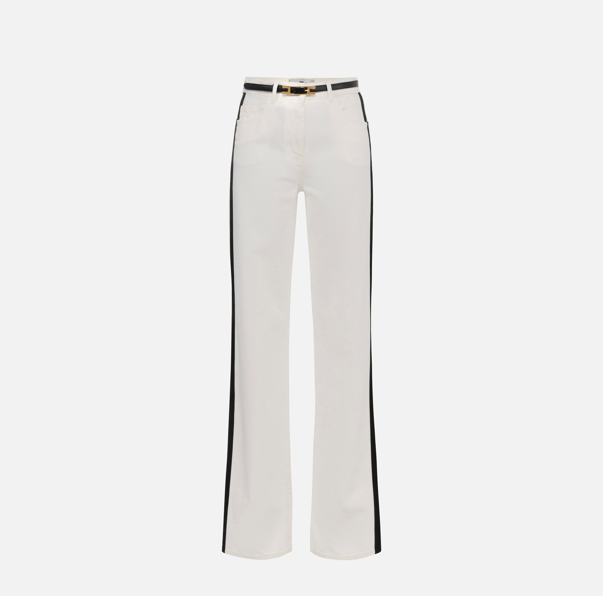 Jeans with satin bands - Elisabetta Franchi