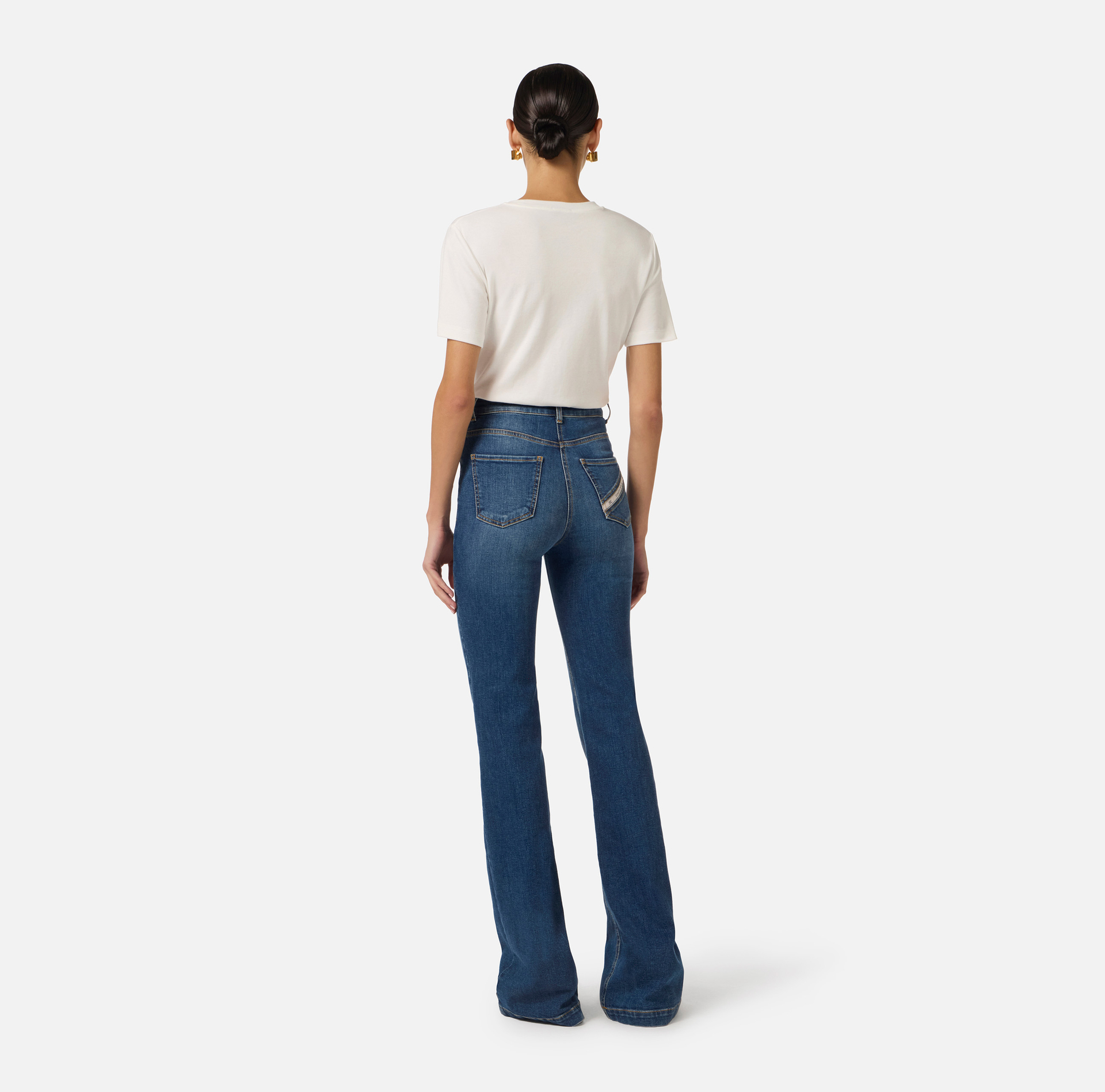 Boot-cut jeans with zip - Elisabetta Franchi