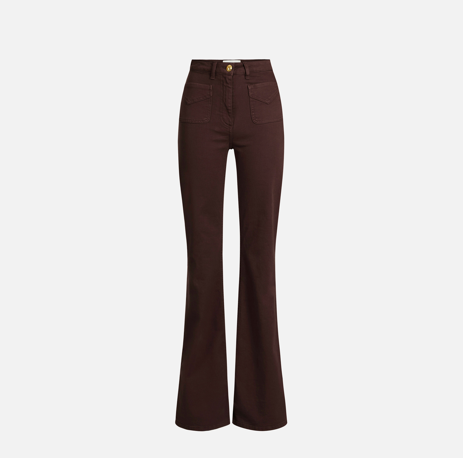 Jeans a zampa con taschini