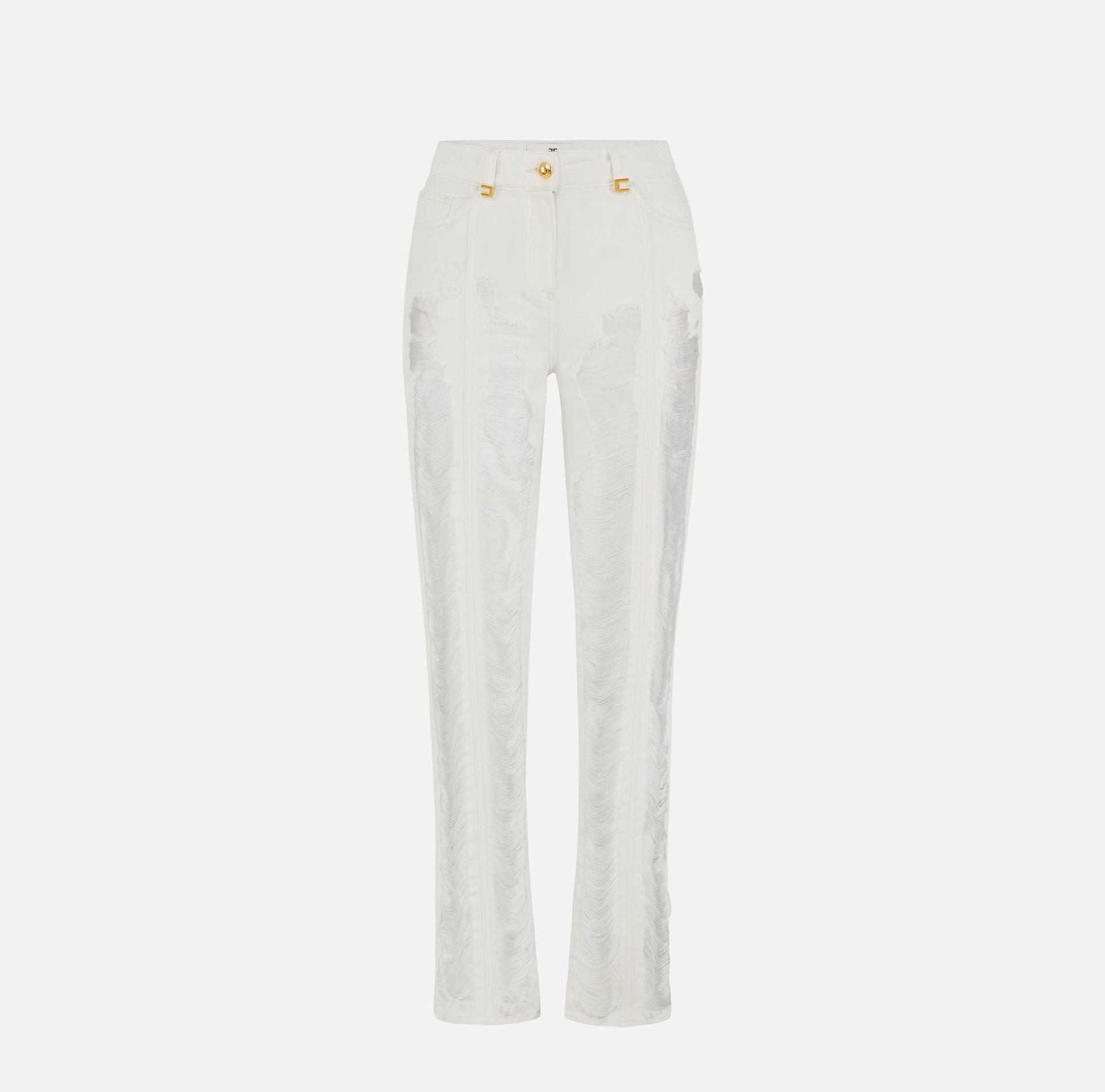 Jeans a palazzo con frange