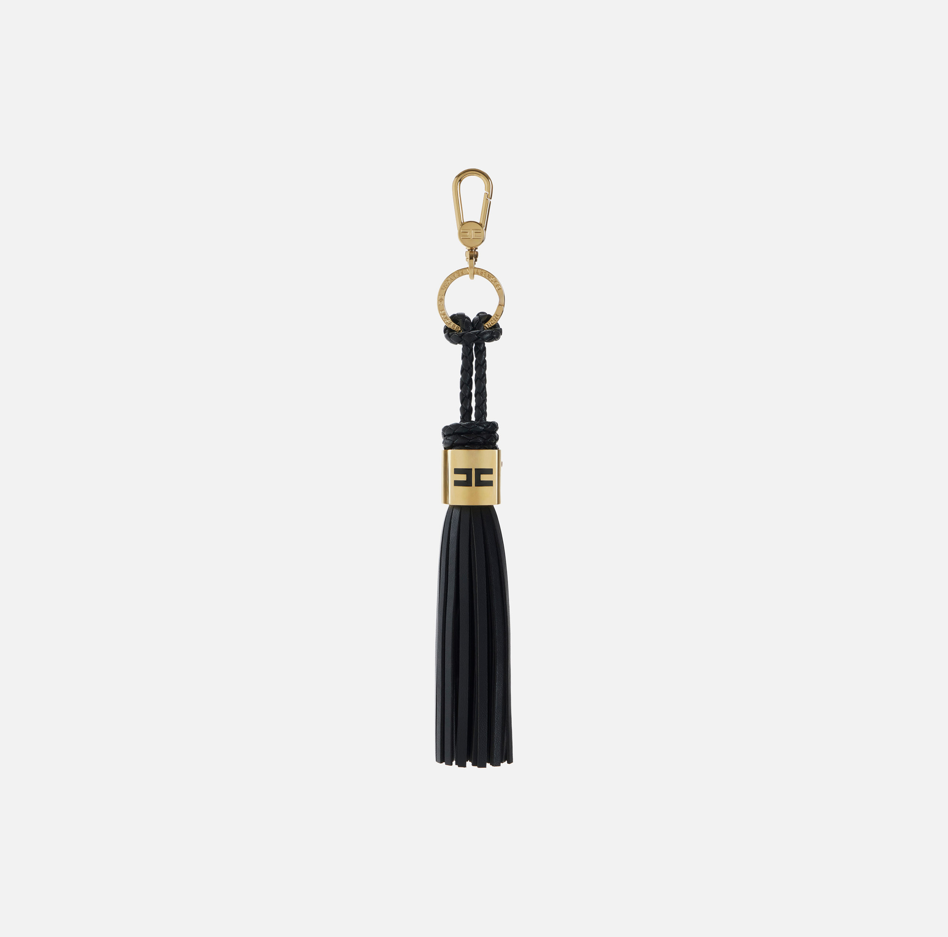 Portachiavi con nappa e dettagli chain