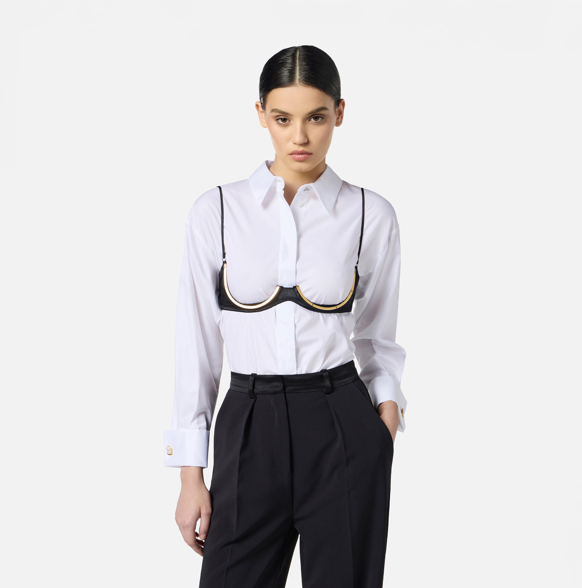 Bra in jersey and satin fabrics - Elisabetta Franchi