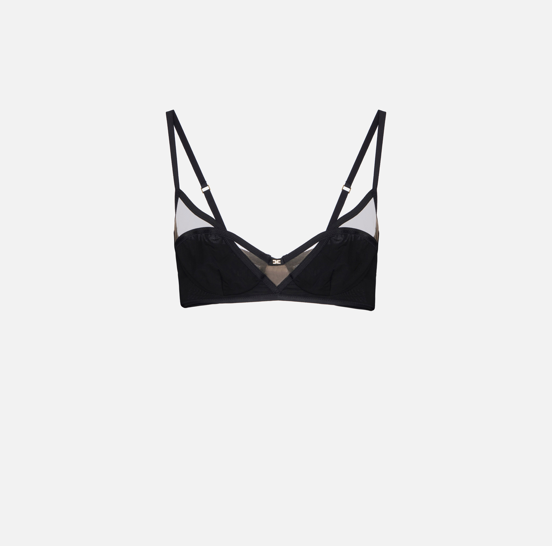 Bh van elastisch organza met detail en logo - Elisabetta Franchi