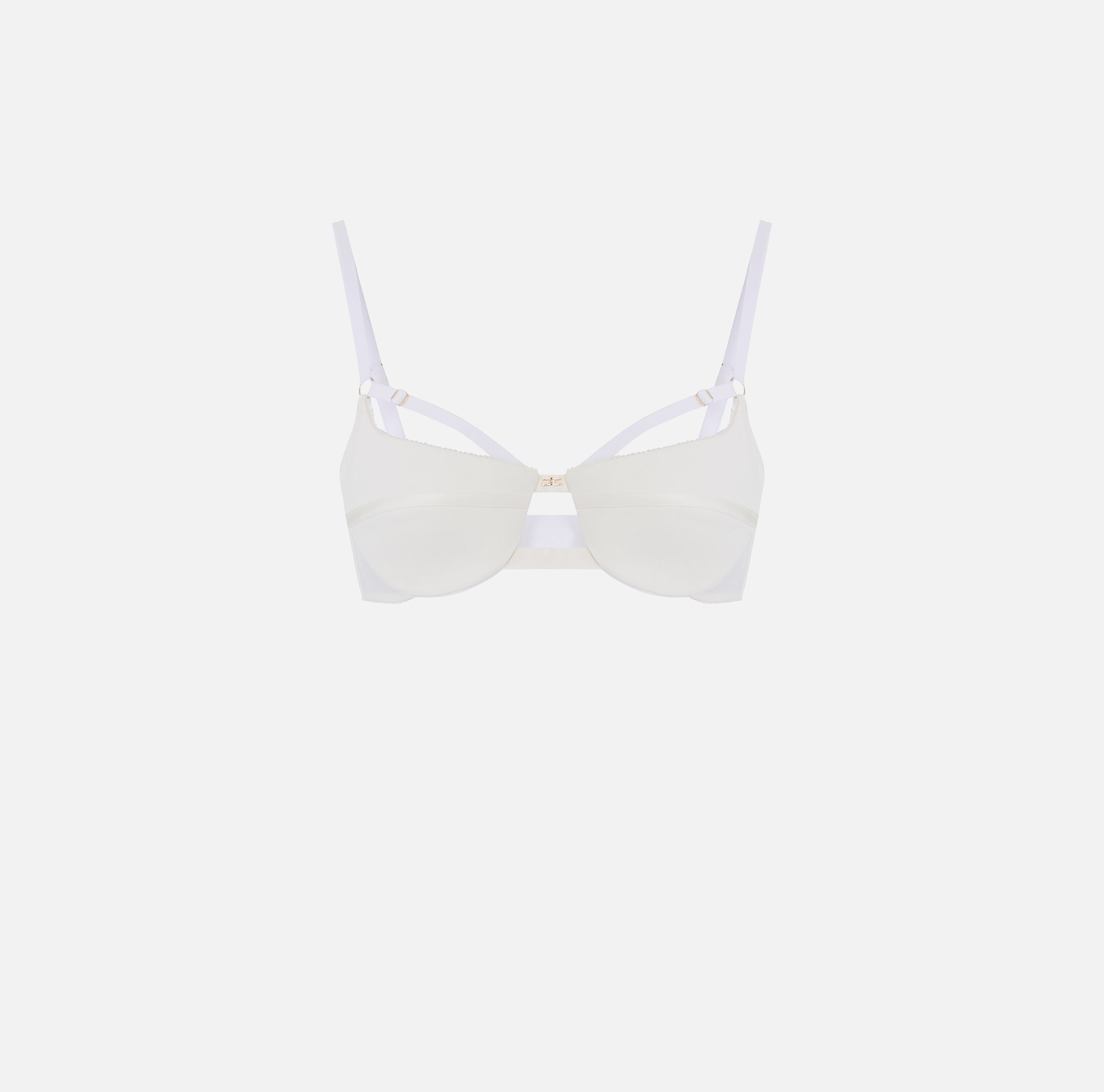 Reggiseno in crêpe leggero e tulle