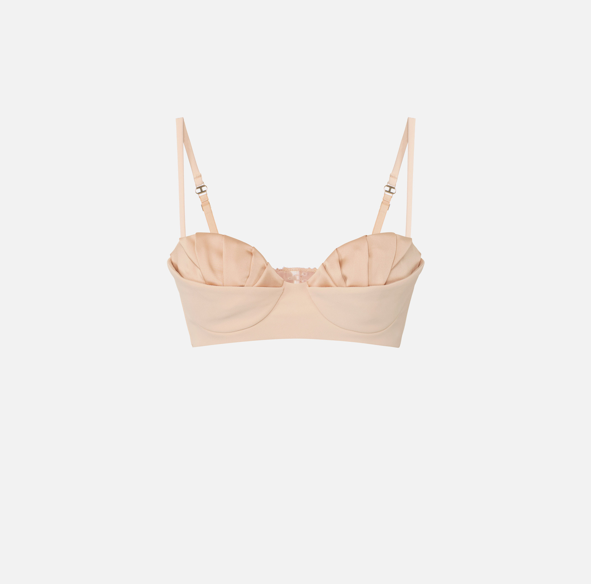Reggiseno in crêpe leggero e raso