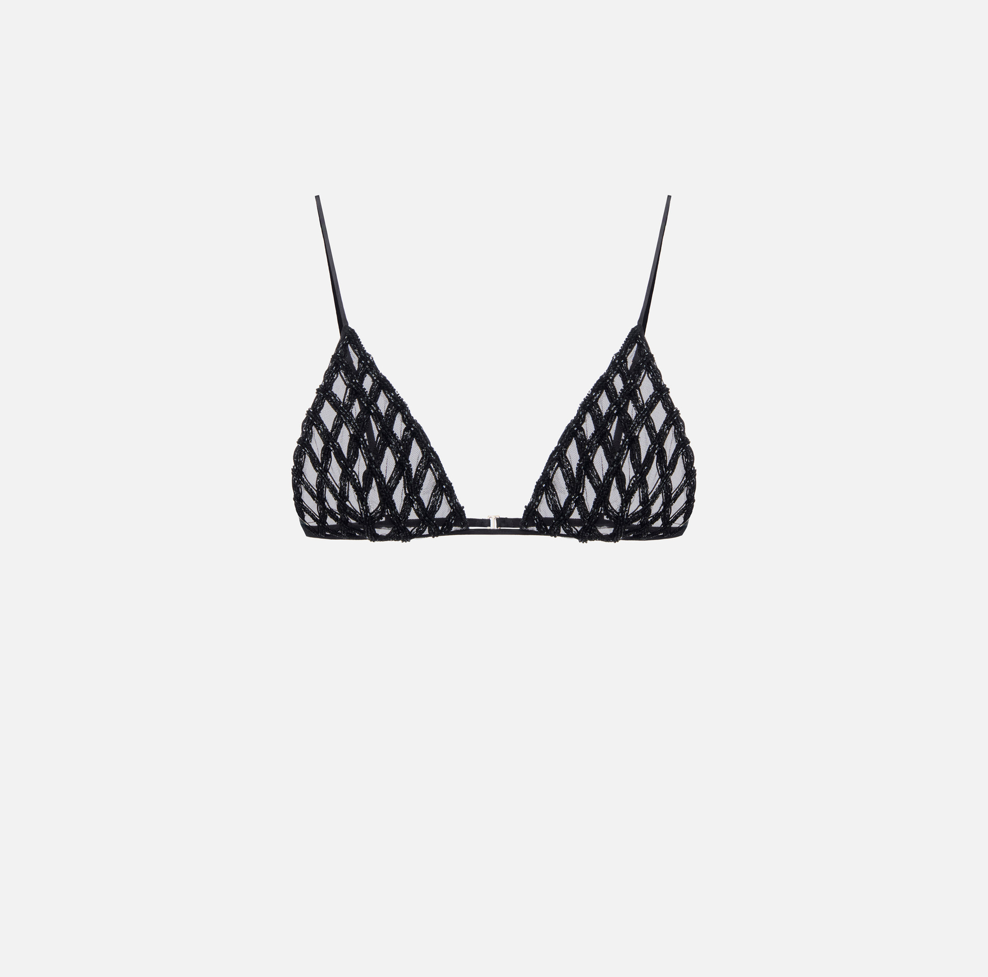 Reggiseno a rete con perline