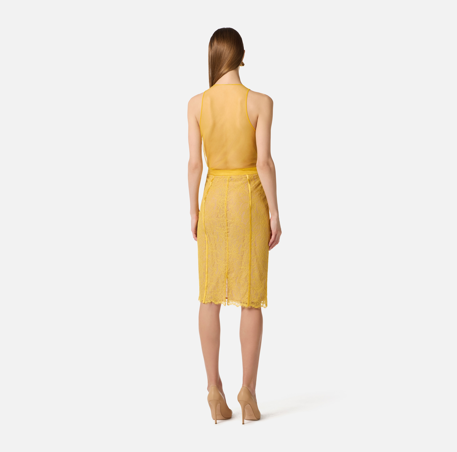 Top in tulle ricamato Elisabetta Franchi — free download