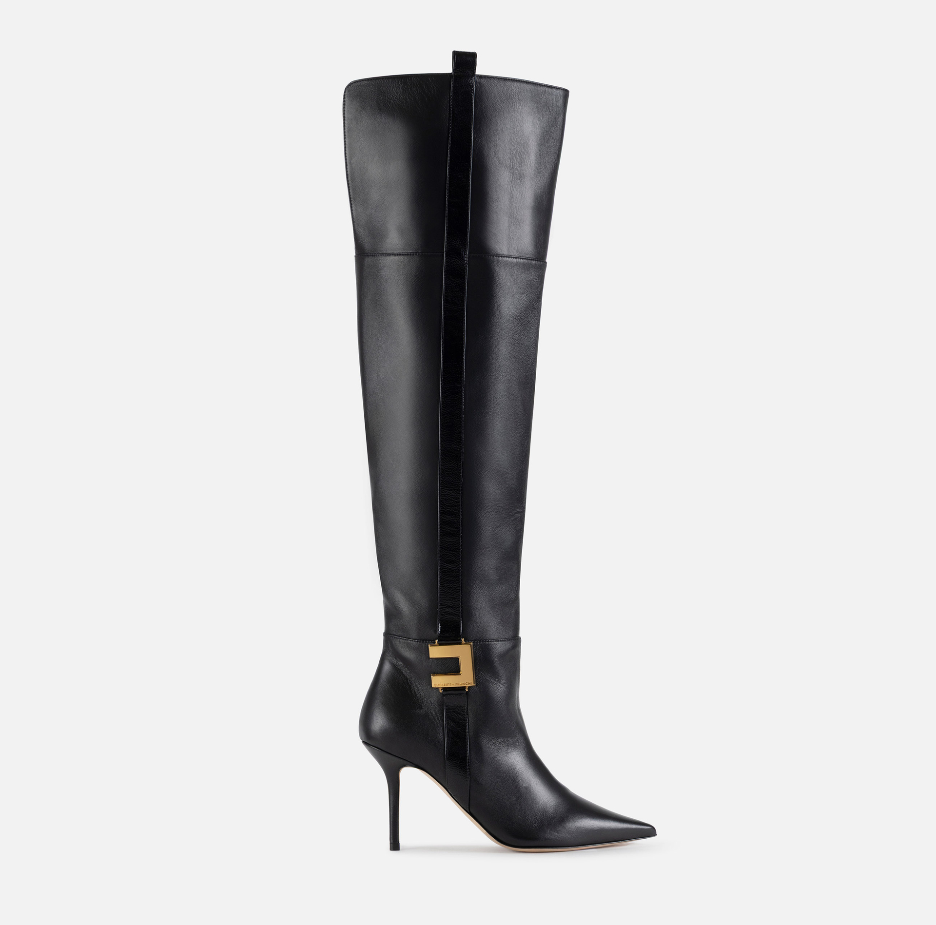 Botas de piel de napa con logotipo bicolor - SCARPE - Elisabetta Franchi
