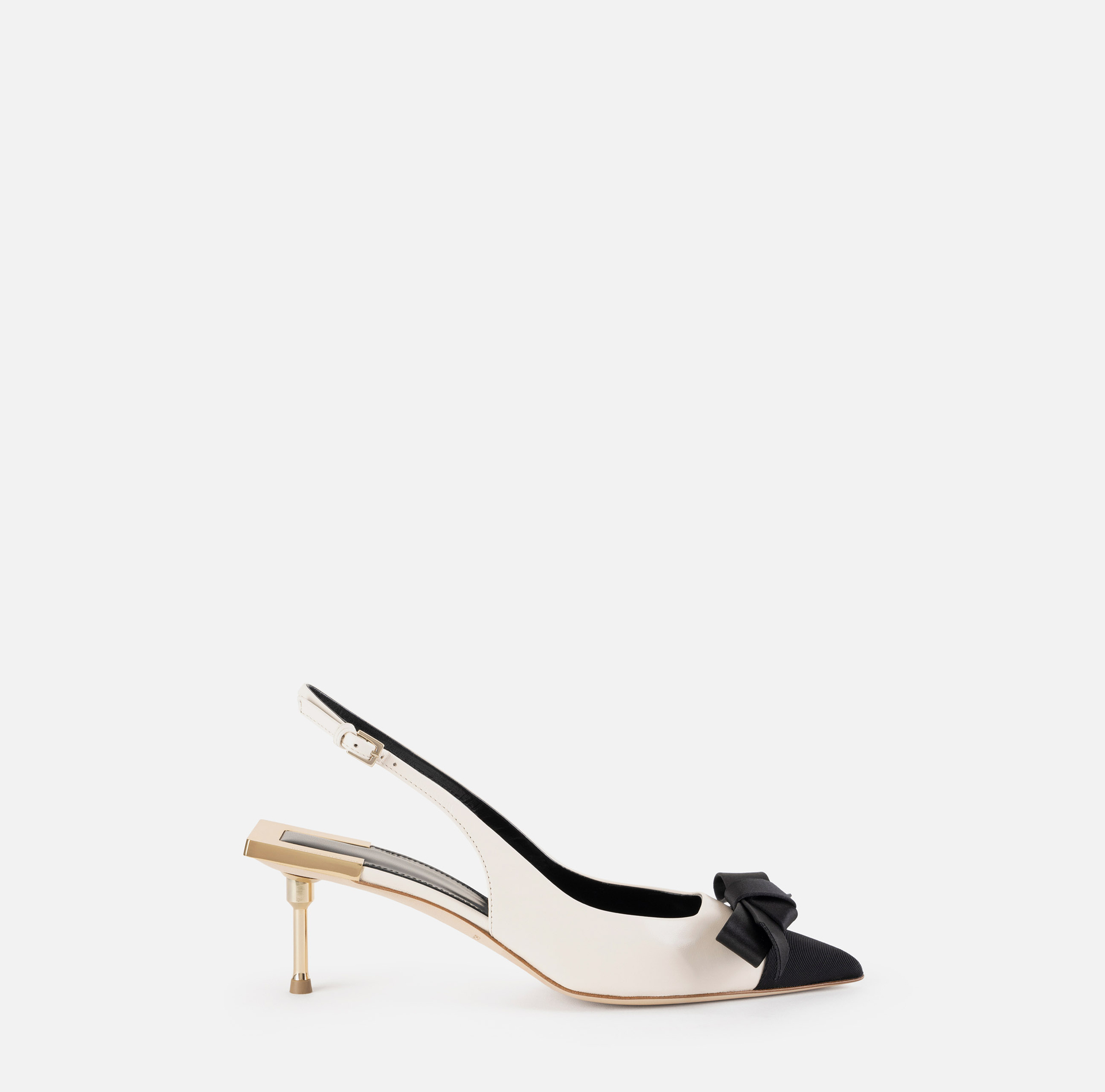 Slingback in nappa leather with satin bow - SCARPE - Elisabetta Franchi