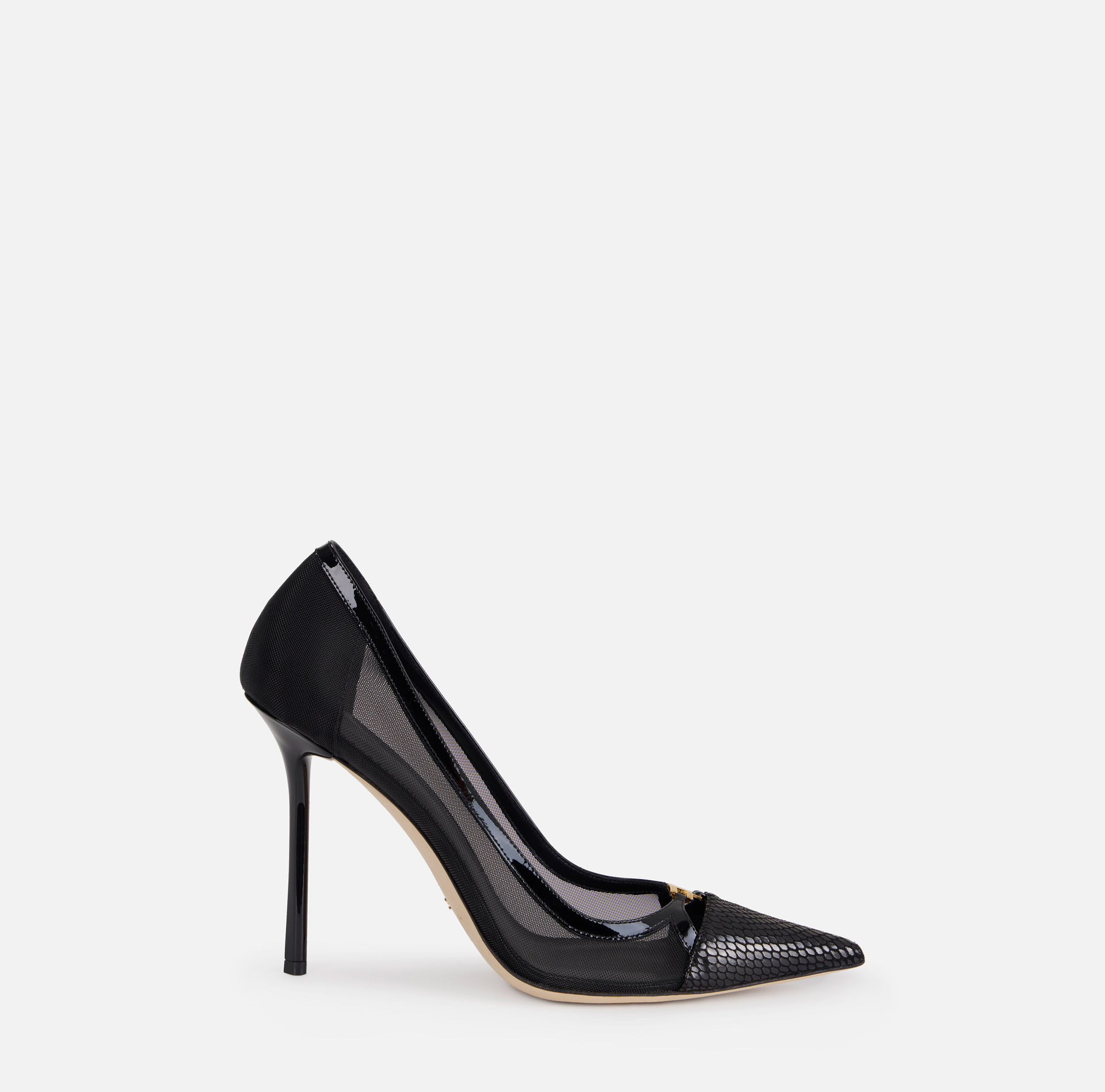 Pumps aus Netz mit Details in Python-Optik - SCARPE - Elisabetta Franchi