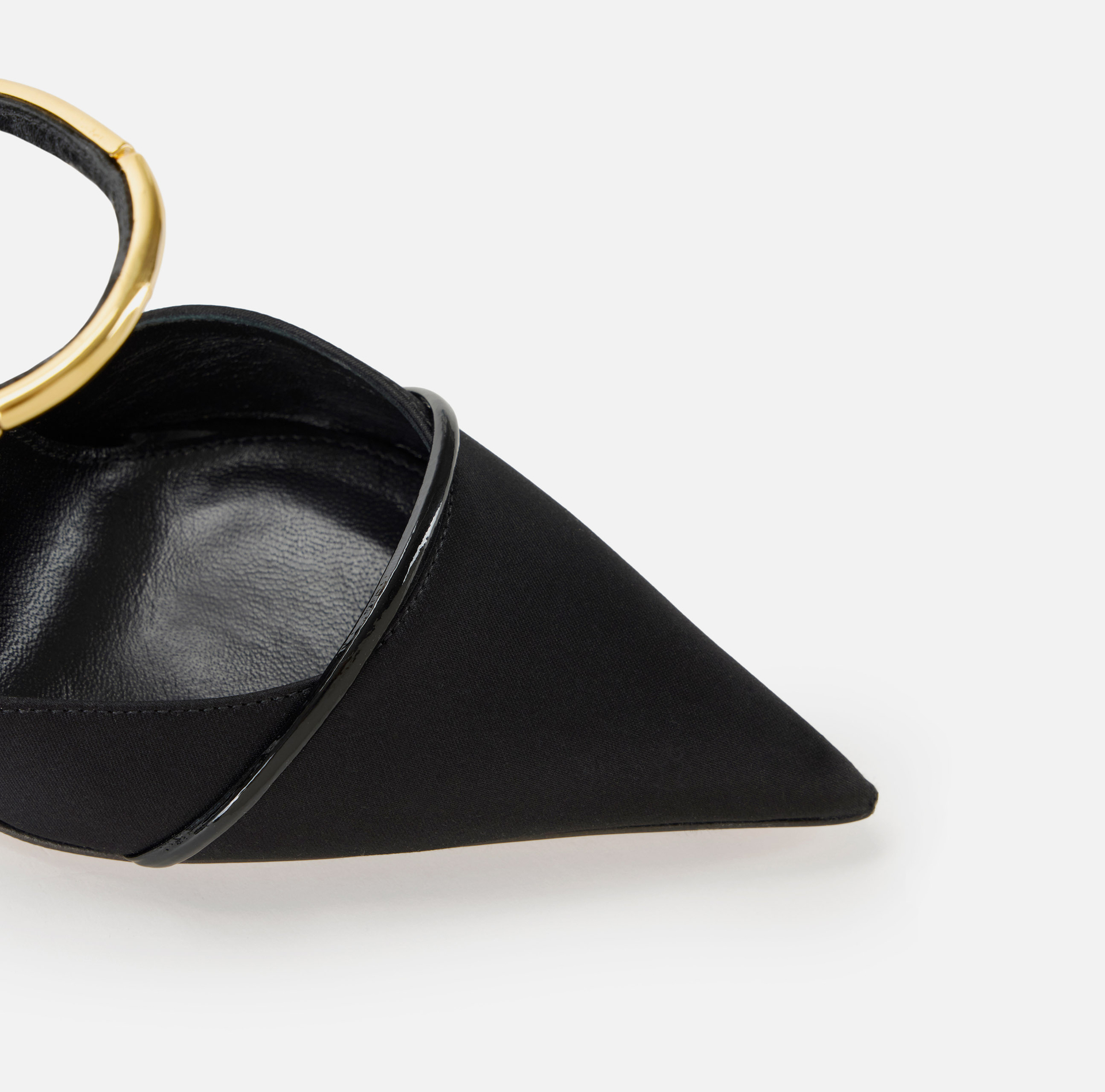 D'Orsay pumps in satin fabric with jewel detail - Elisabetta Franchi