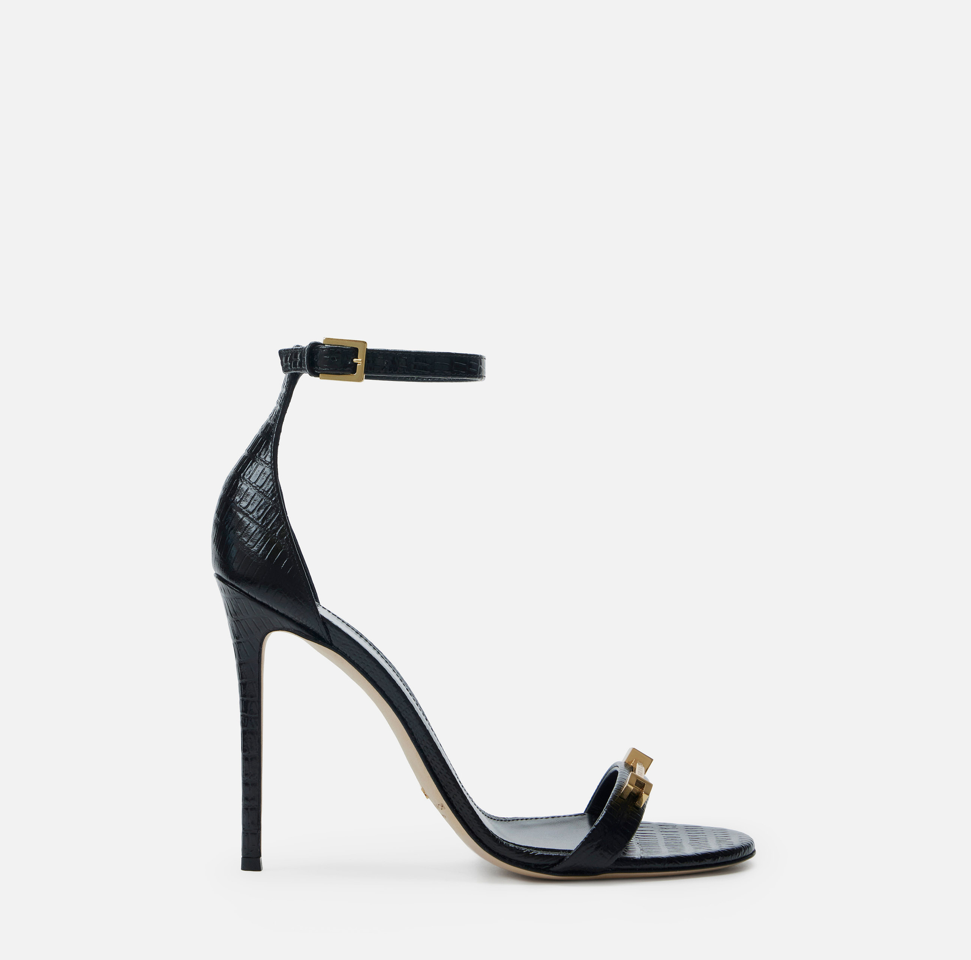 Sandales Riviera en cuir imprimé croco - Elisabetta Franchi