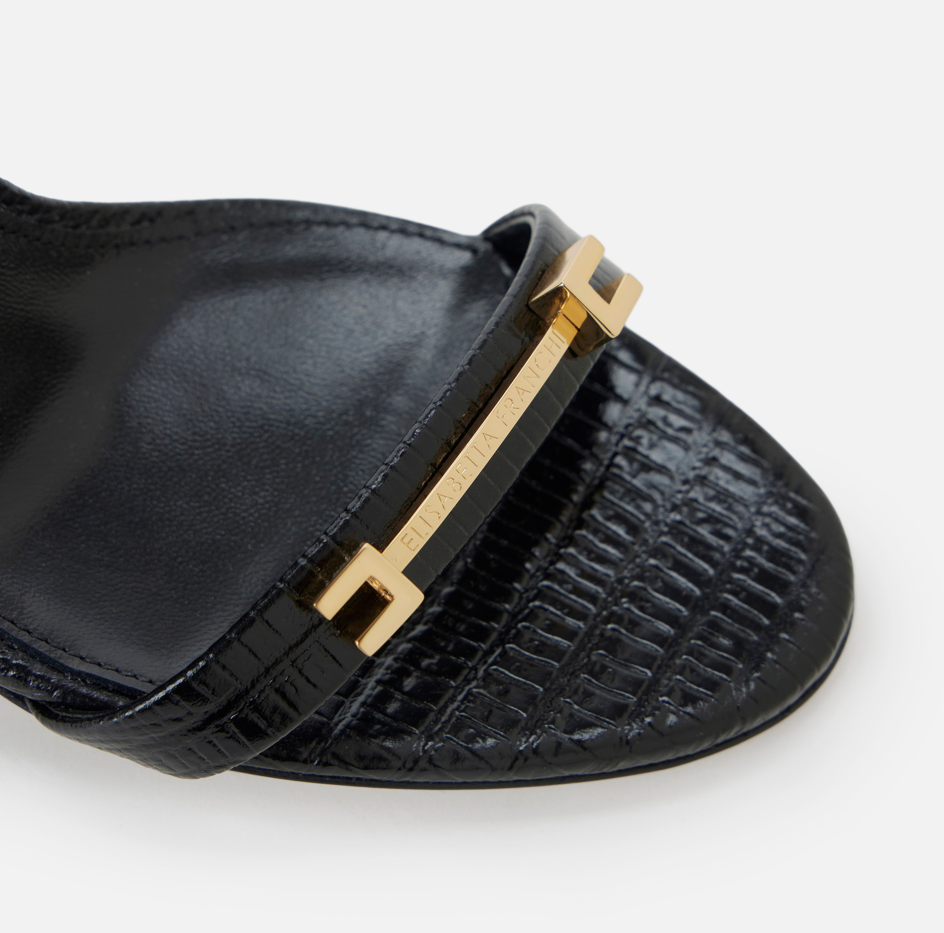 Sandales Riviera en cuir imprimé croco - Elisabetta Franchi