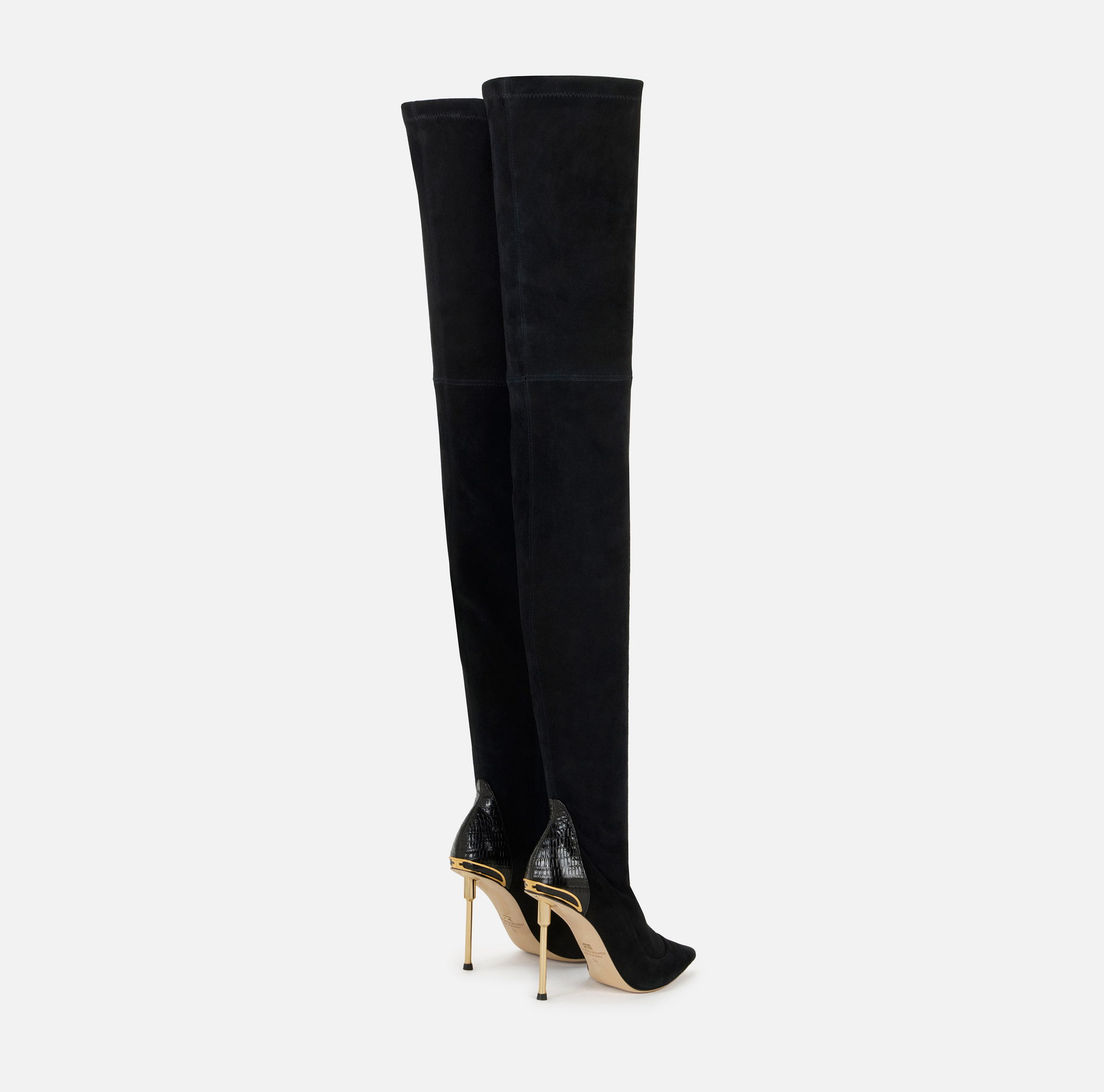 Laarzen van suède met slangendetails - Elisabetta Franchi