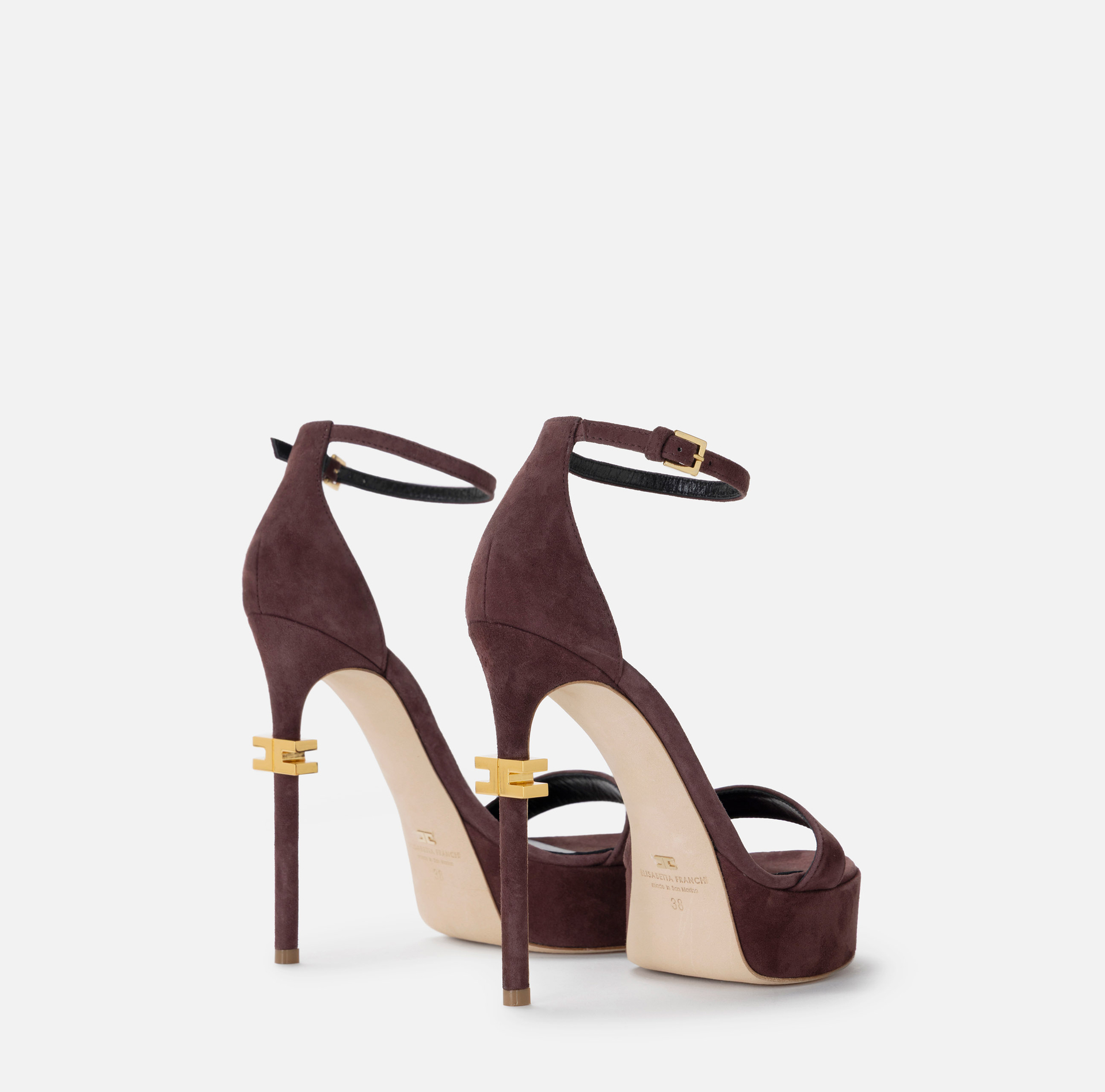 Leather sandals with platform - Elisabetta Franchi