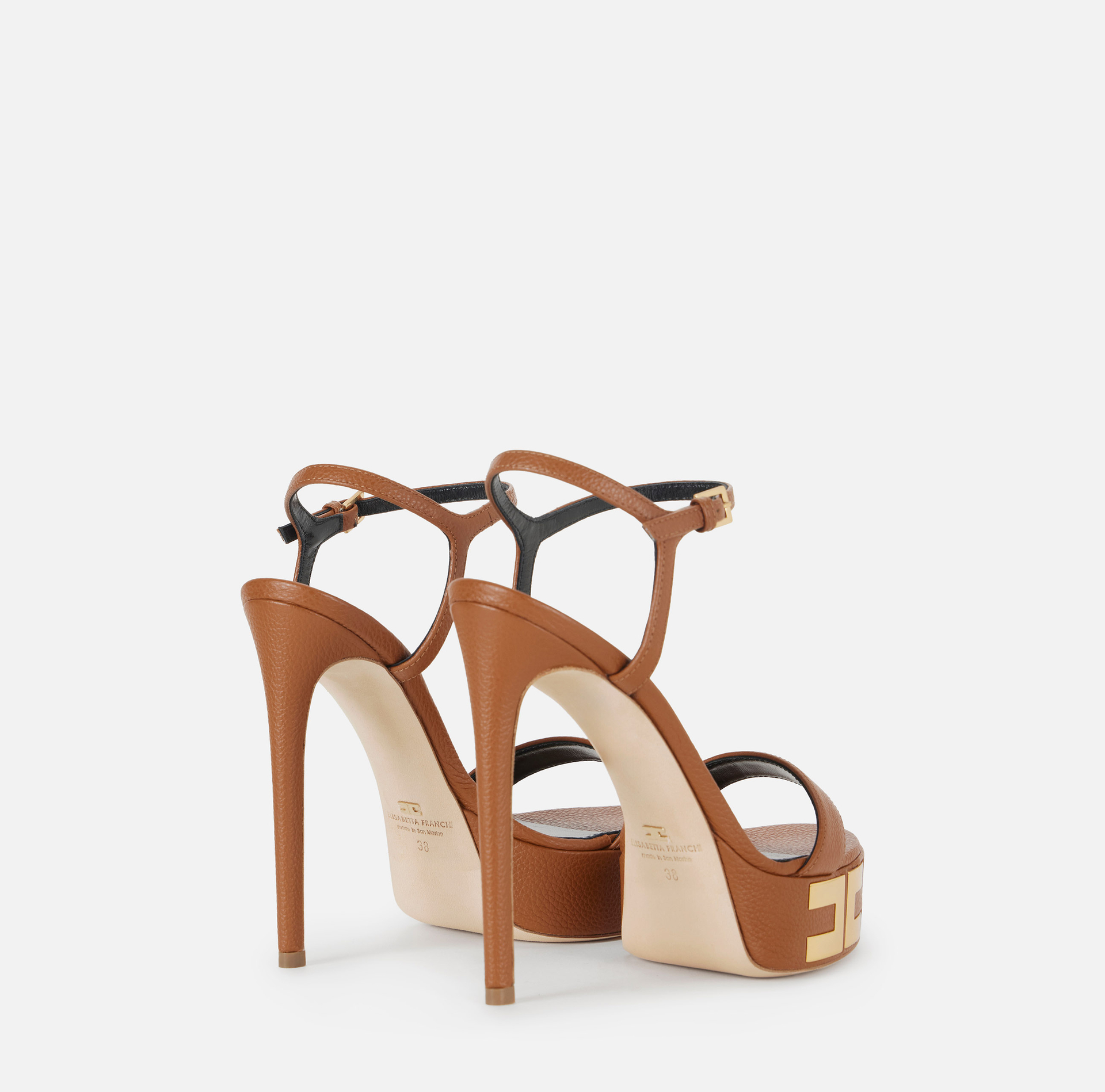 Sandales à plateforme Vertigo en cuir - Elisabetta Franchi