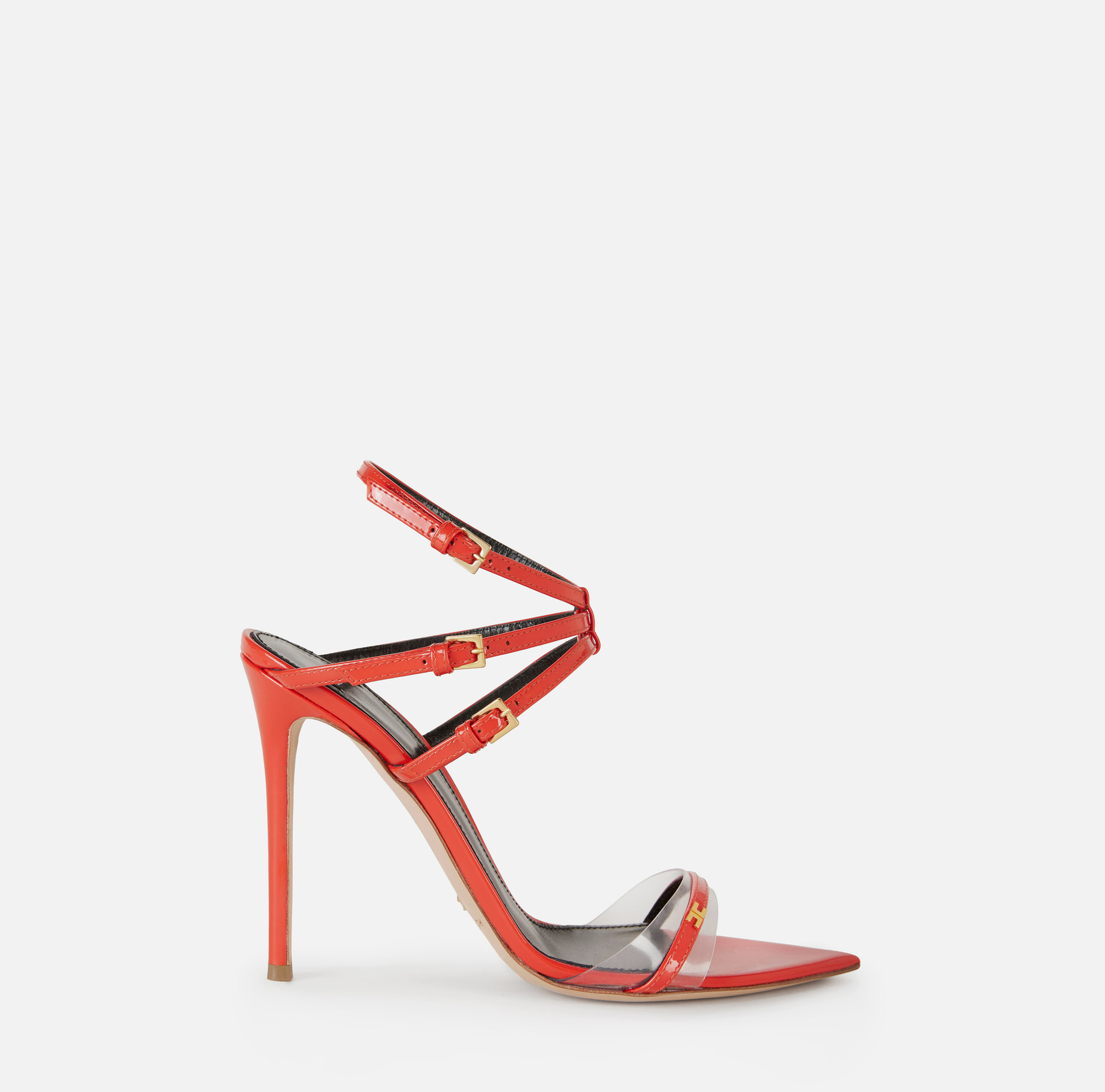 Leather sandal with straps - Elisabetta Franchi