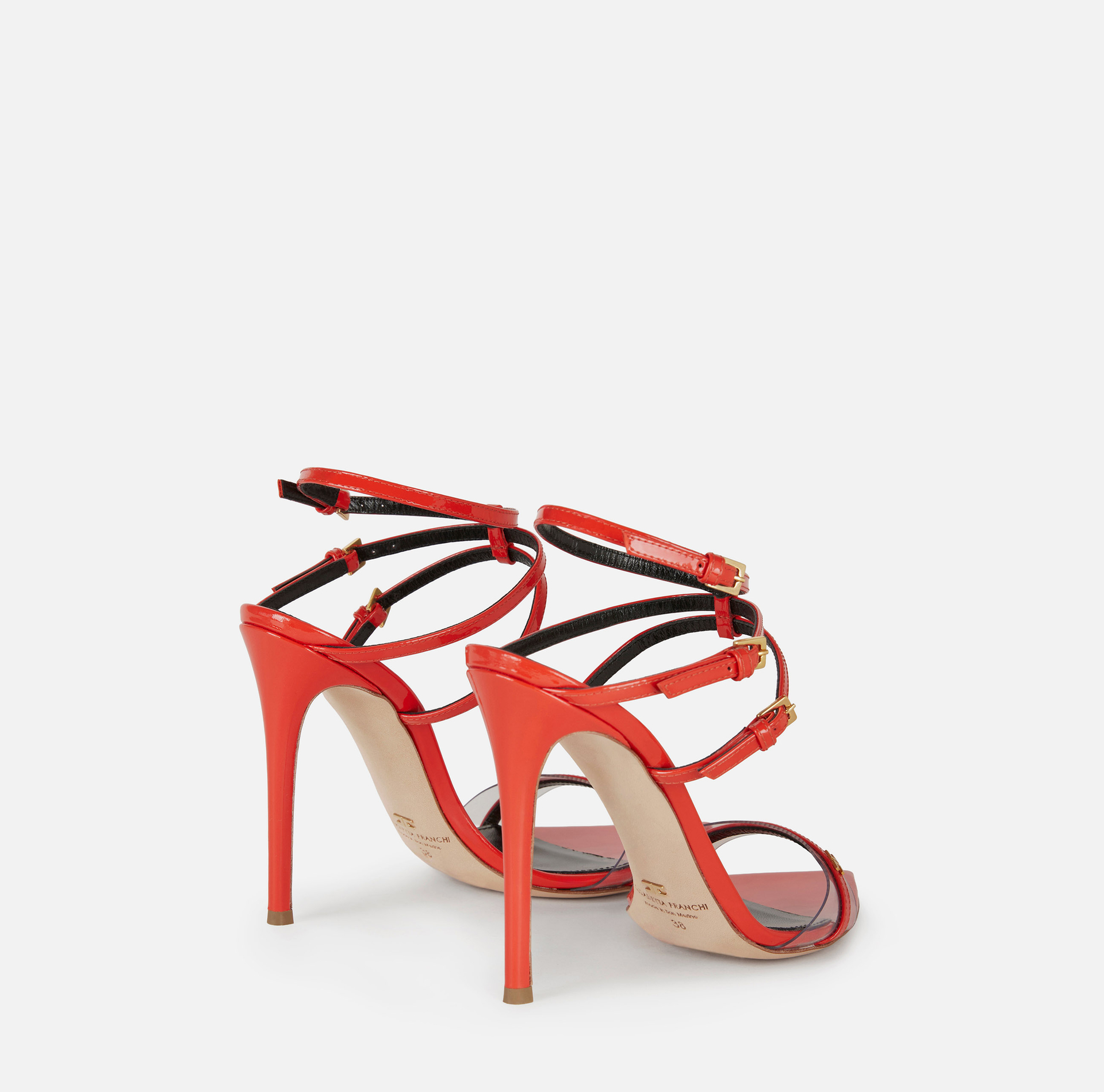 Leather sandal with straps - Elisabetta Franchi