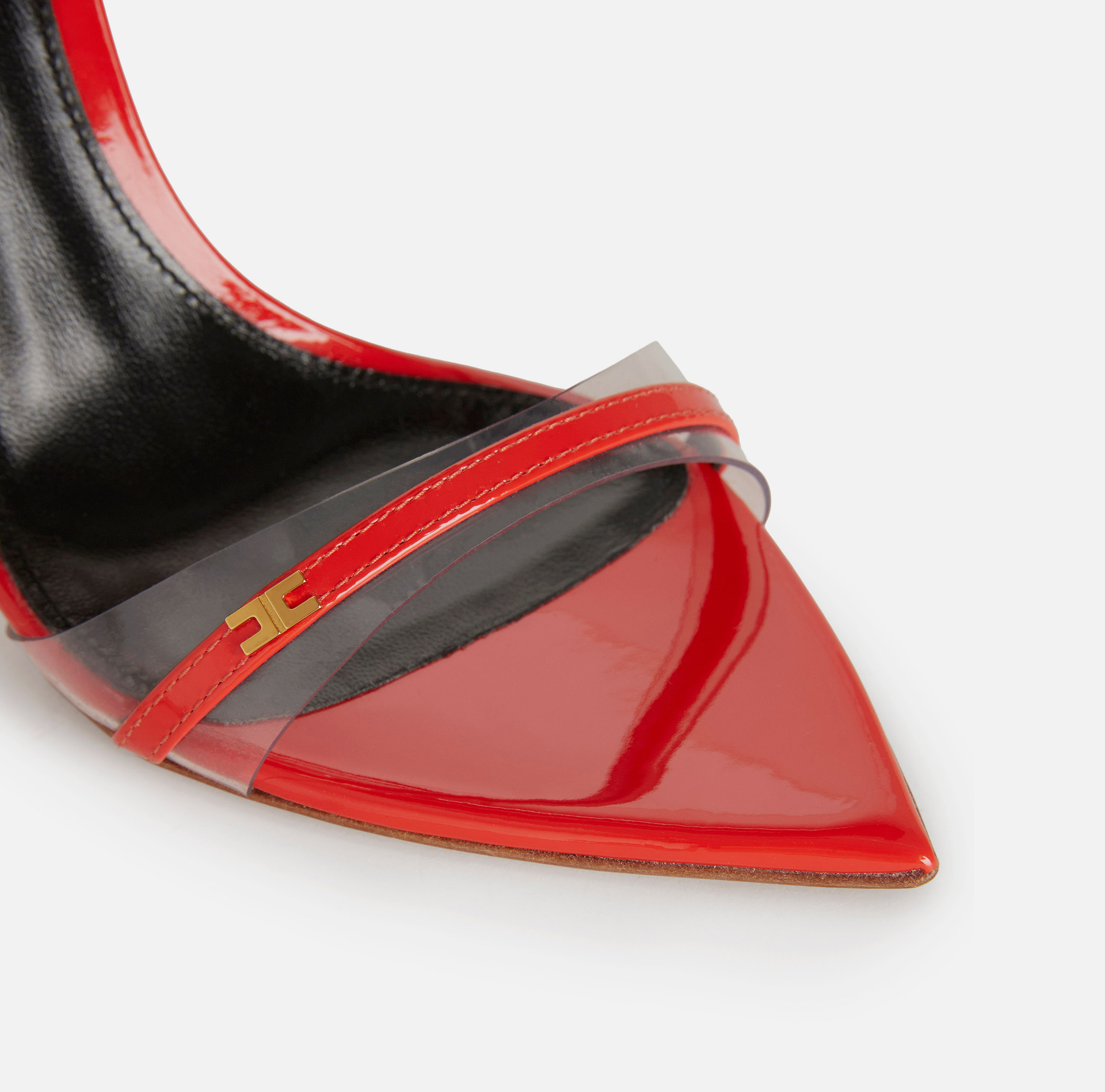 Leather sandal with straps - Elisabetta Franchi