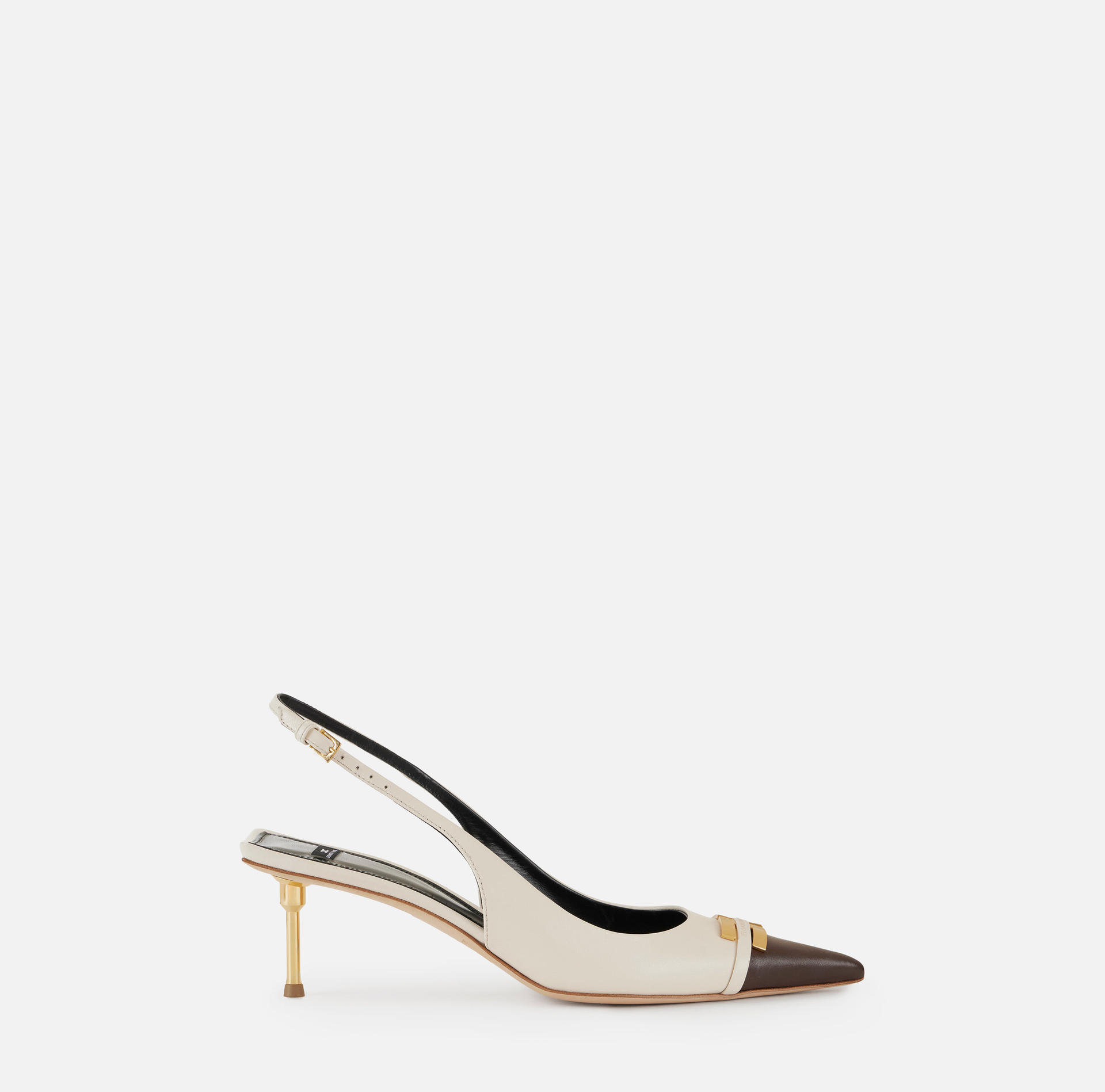 Two-colour leather slingbacks - Elisabetta Franchi