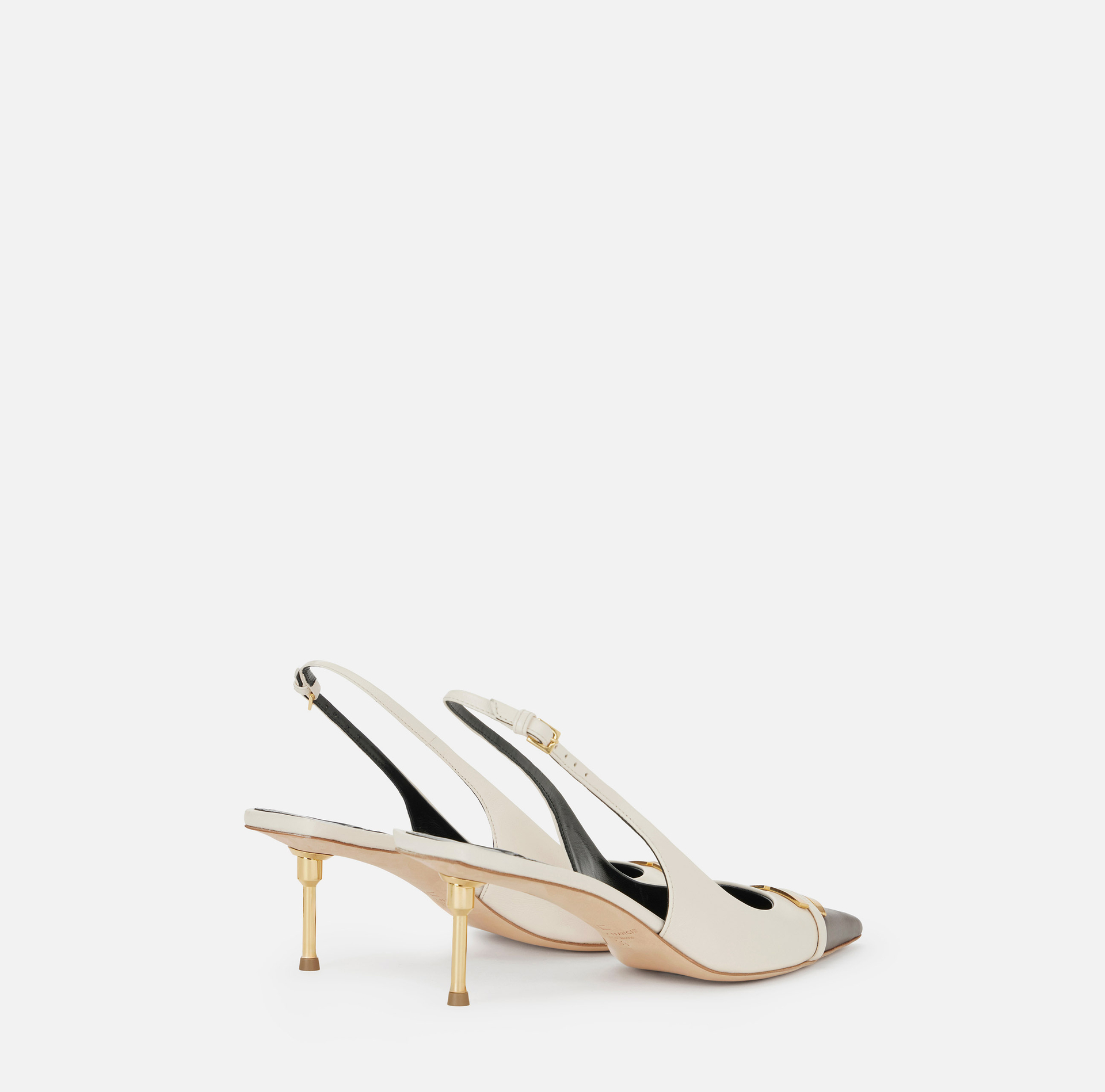 Two-colour leather slingbacks - Elisabetta Franchi
