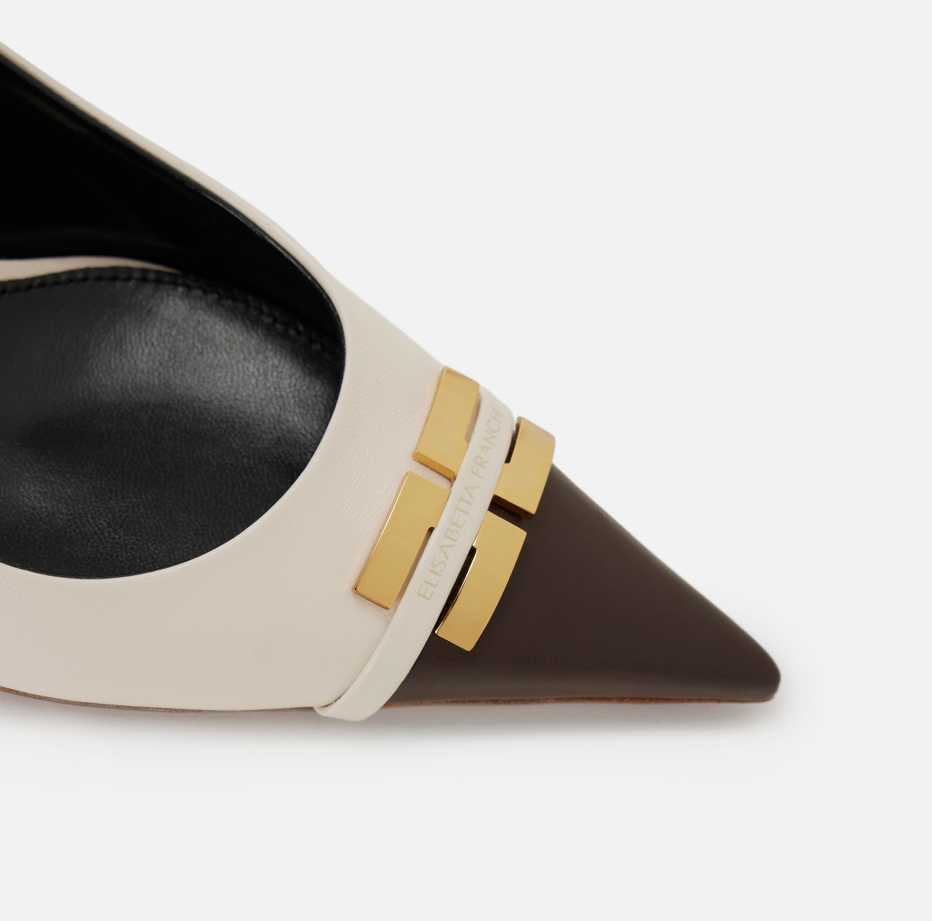 Two-colour leather slingbacks - Elisabetta Franchi