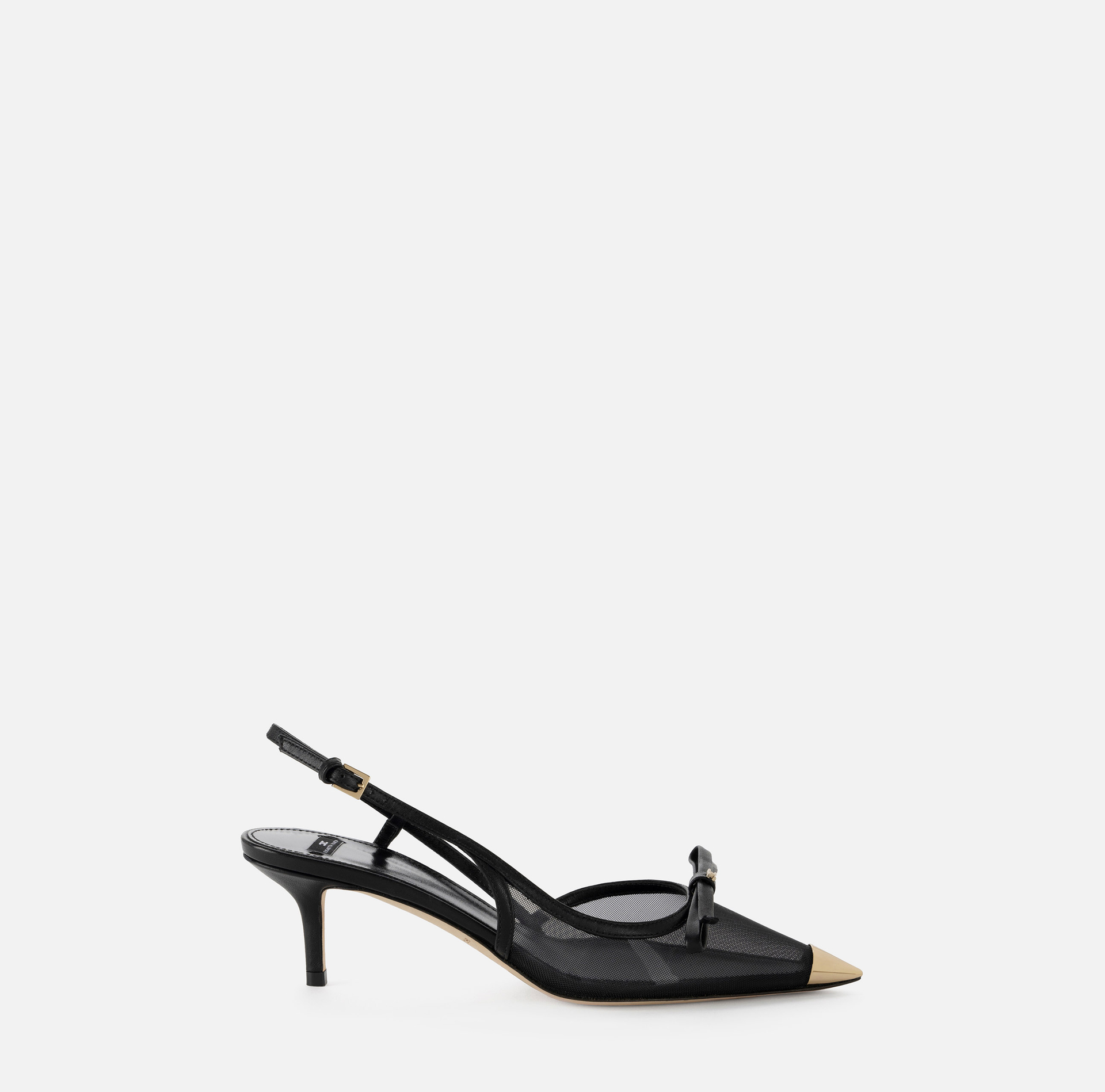 Nappa leather and mesh slingback - SCARPE - Elisabetta Franchi