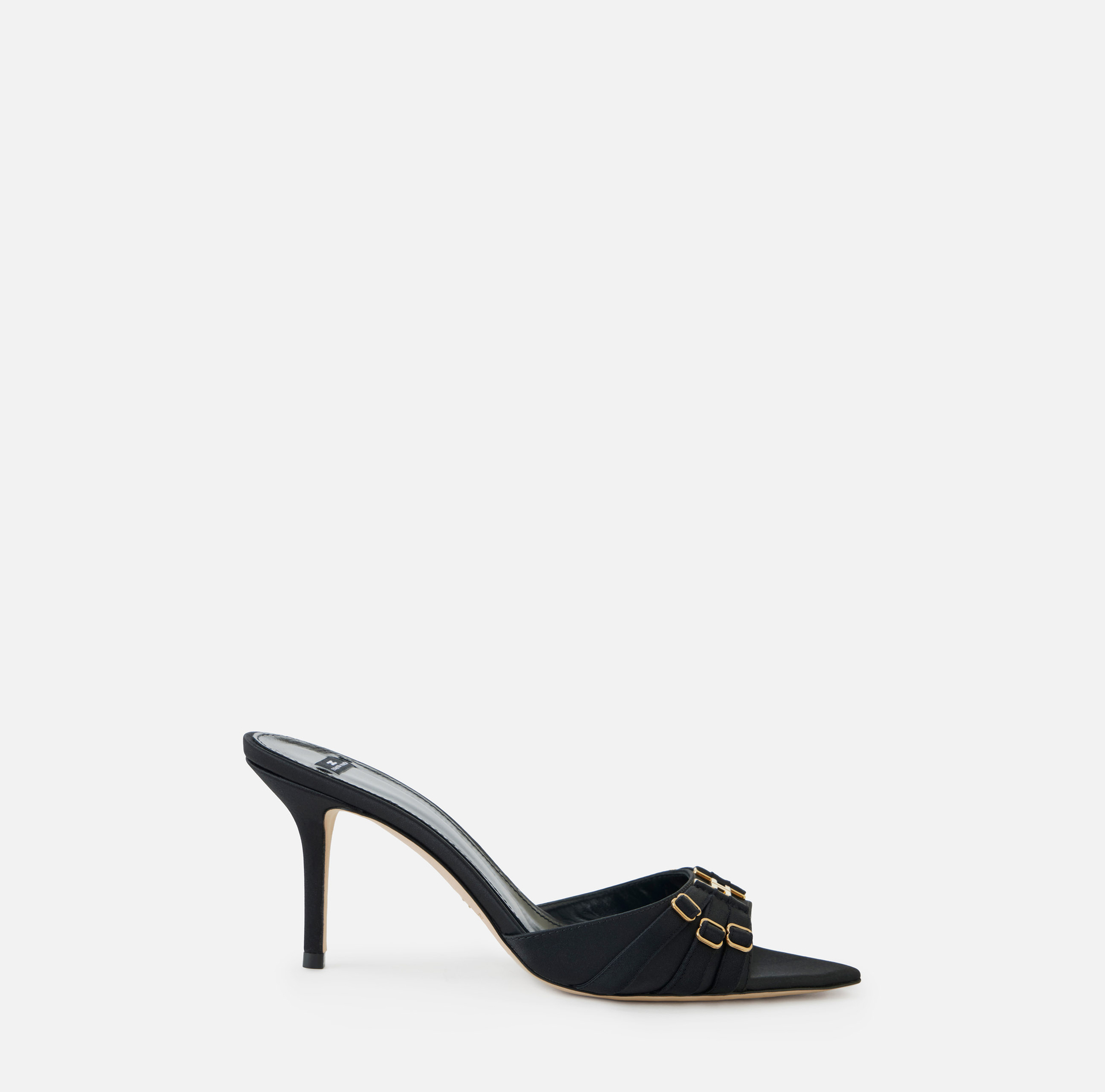 Mules in pelle con cinturini
