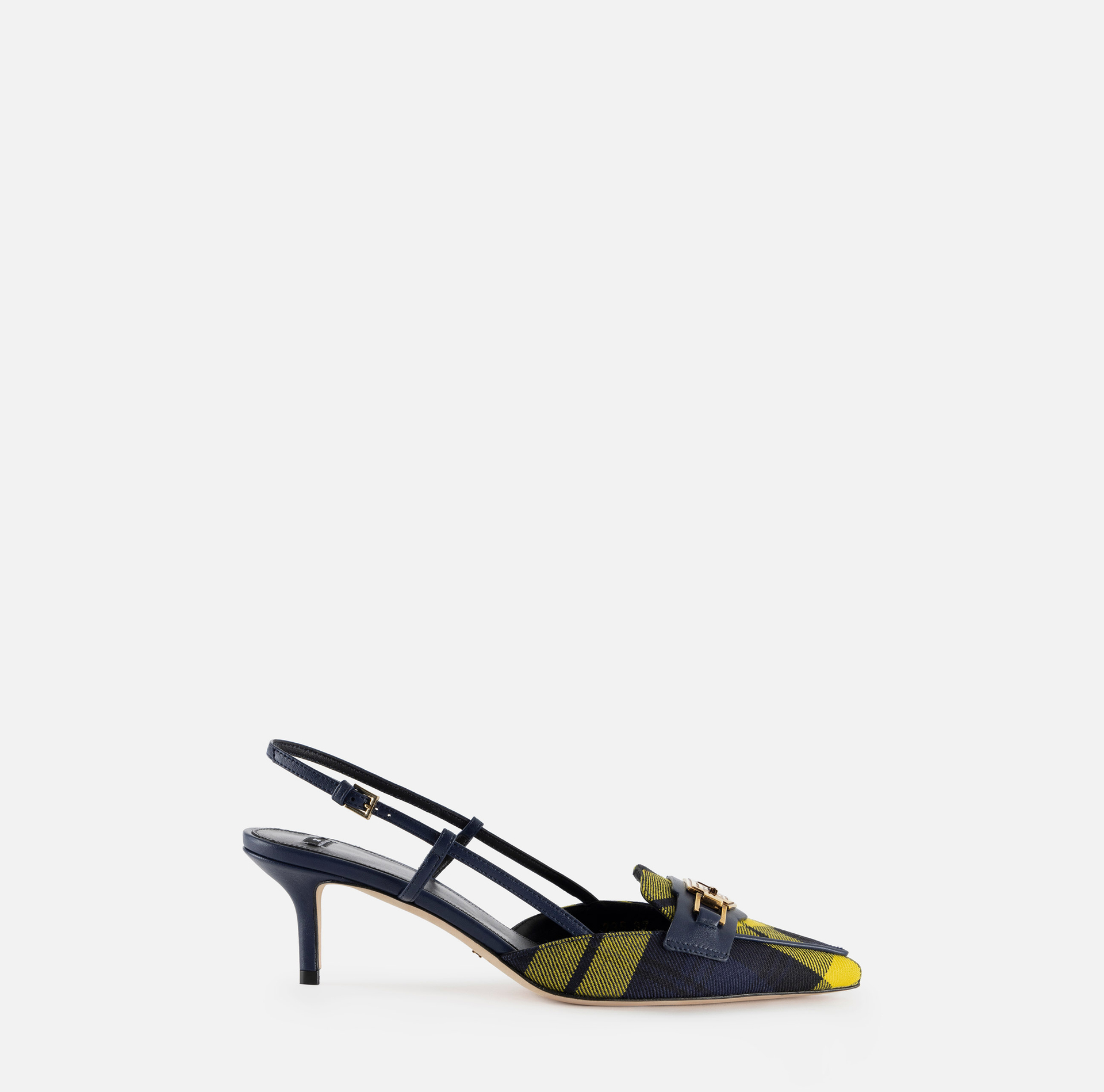 Escarpins en cuir et tartan - SCARPE - Elisabetta Franchi