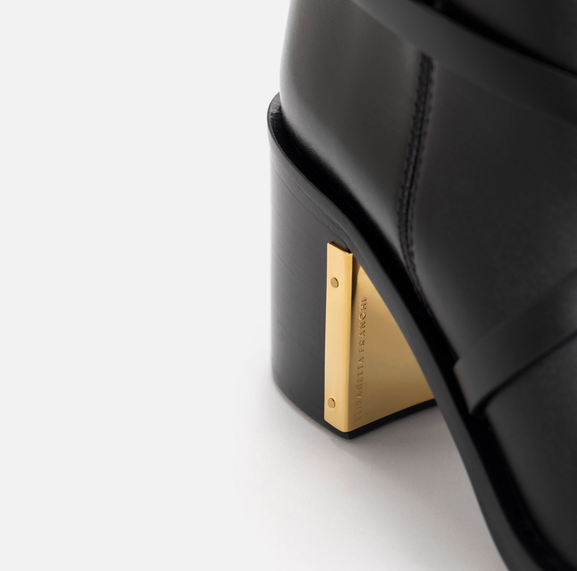 Botas cortas de piel con tiras - Elisabetta Franchi