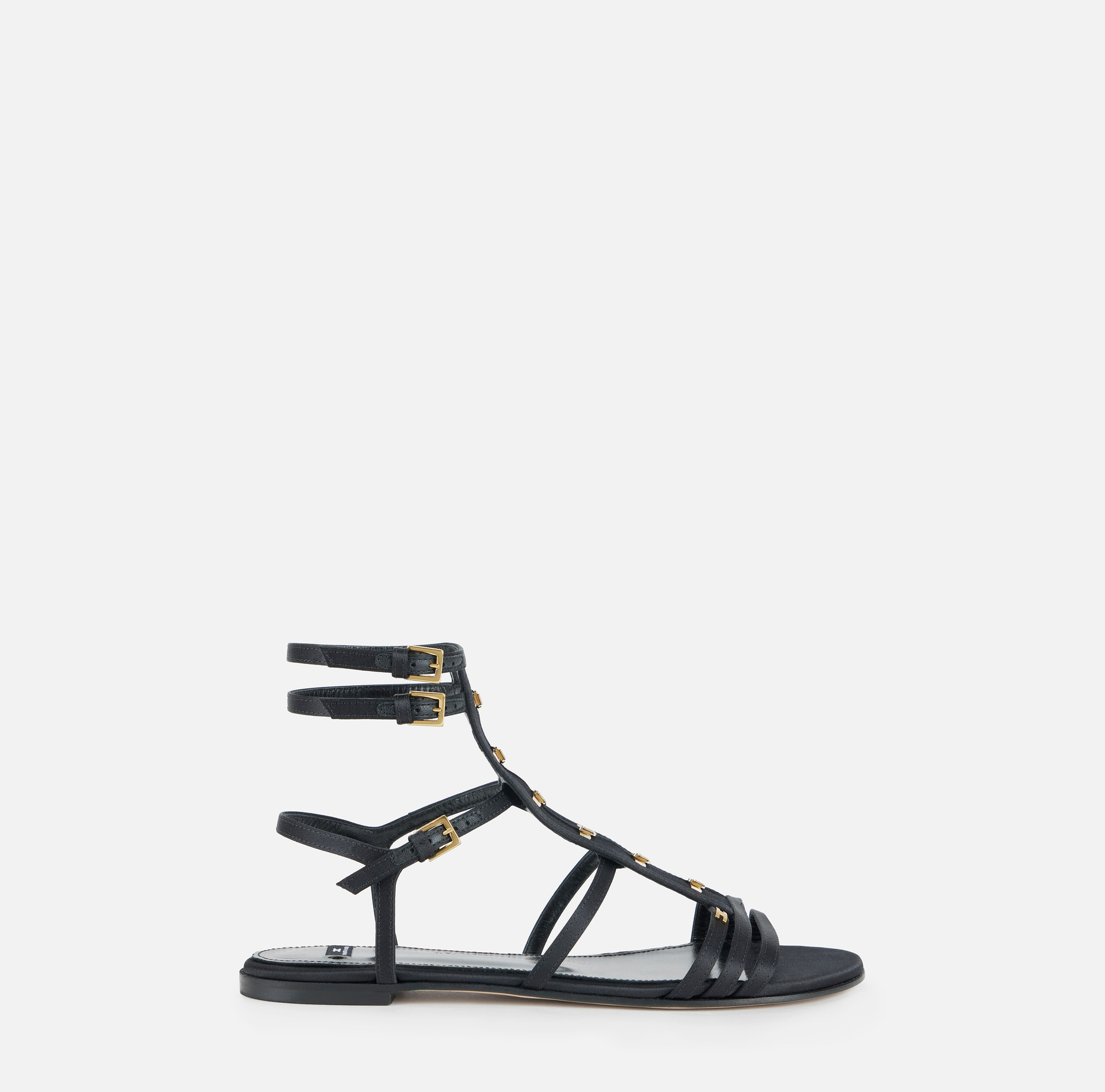Sandali flat con ganci