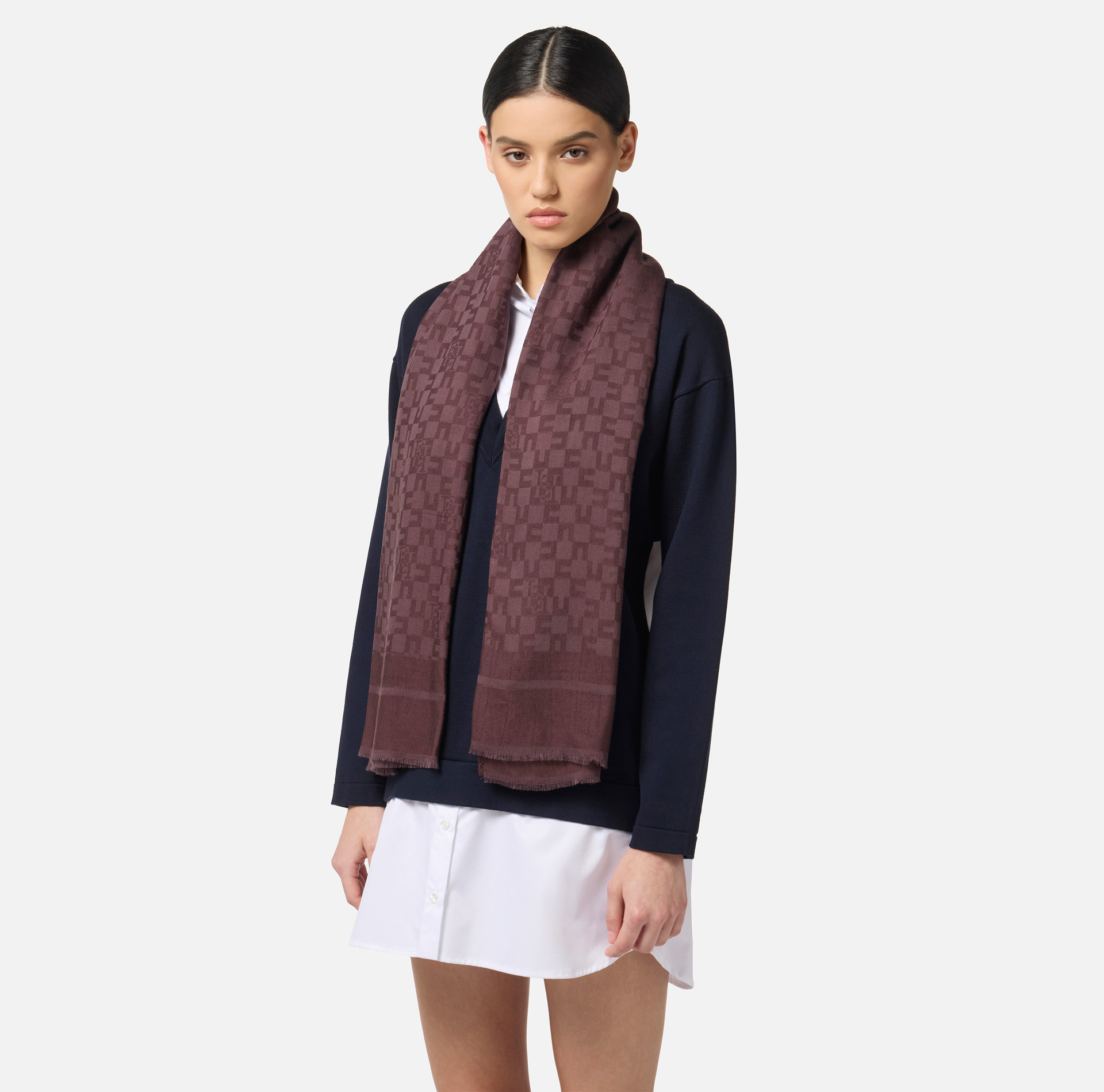 Écharpe avec motif logo - Elisabetta Franchi
