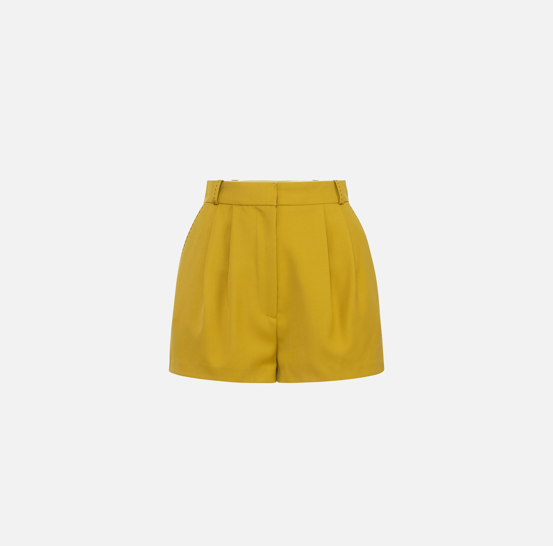 Shorts in fresco lana con impunture a contrasto - ABBIGLIAMENTO - Elisabetta Franchi