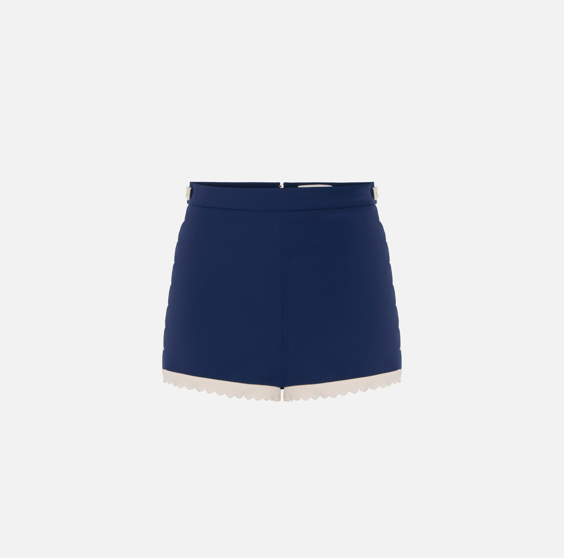 Shorts in doppio crêpe stretch con smerlo ricamato - ABBIGLIAMENTO - Elisabetta Franchi