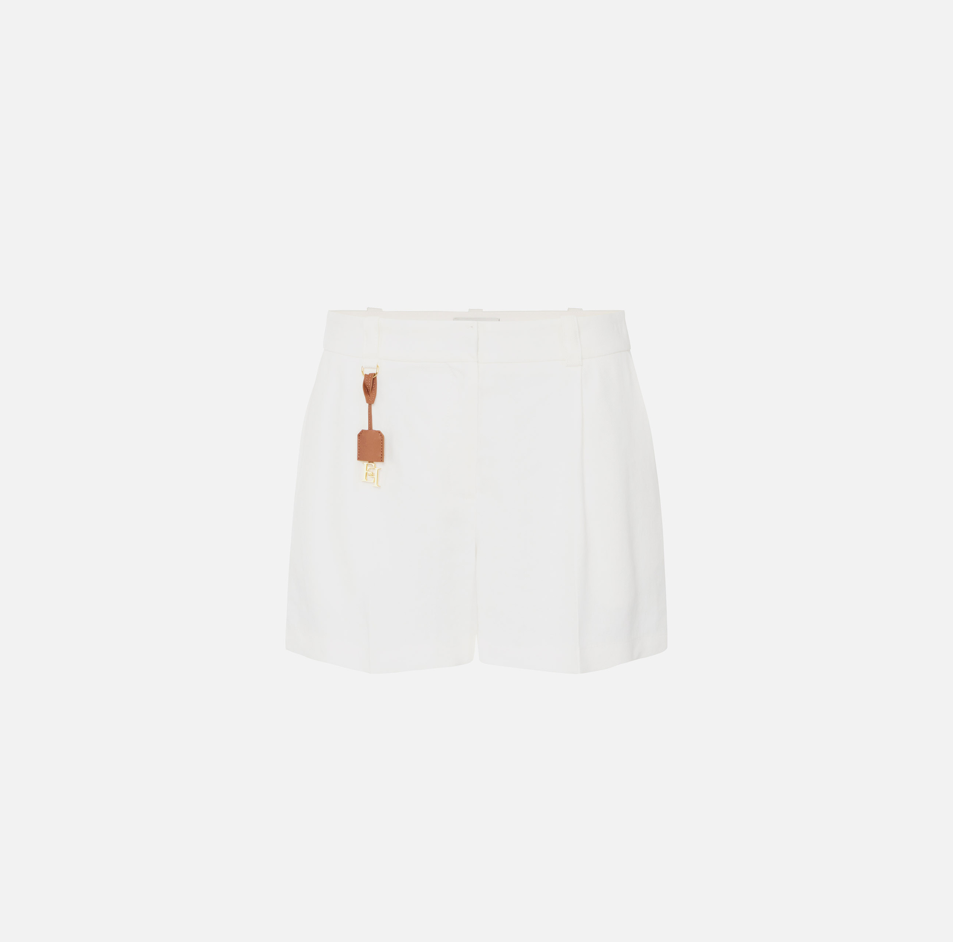 Shorts in gabardina di misto lino - ABBIGLIAMENTO - Elisabetta Franchi