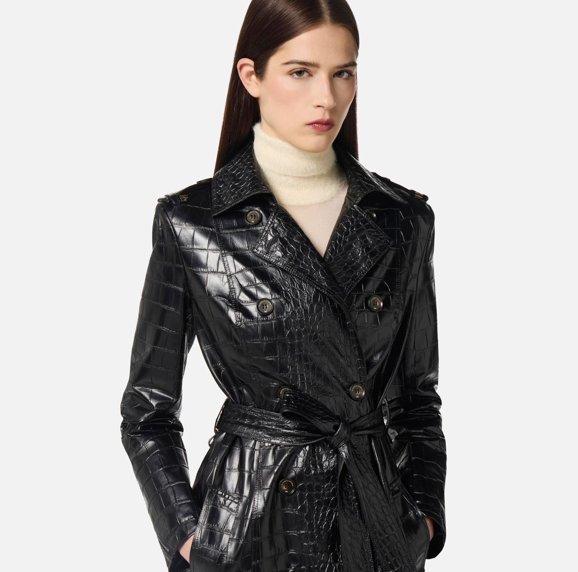 Gabardina con estampado de cocodrilo - Elisabetta Franchi