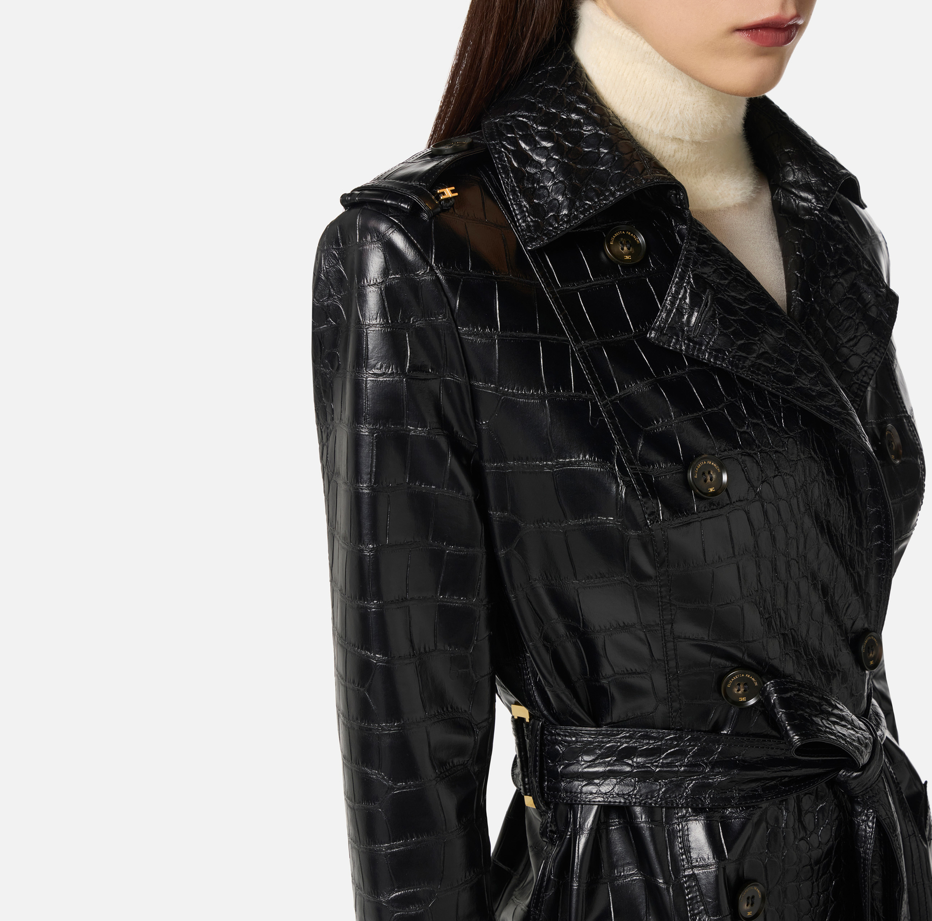 Gabardina con estampado de cocodrilo - Elisabetta Franchi