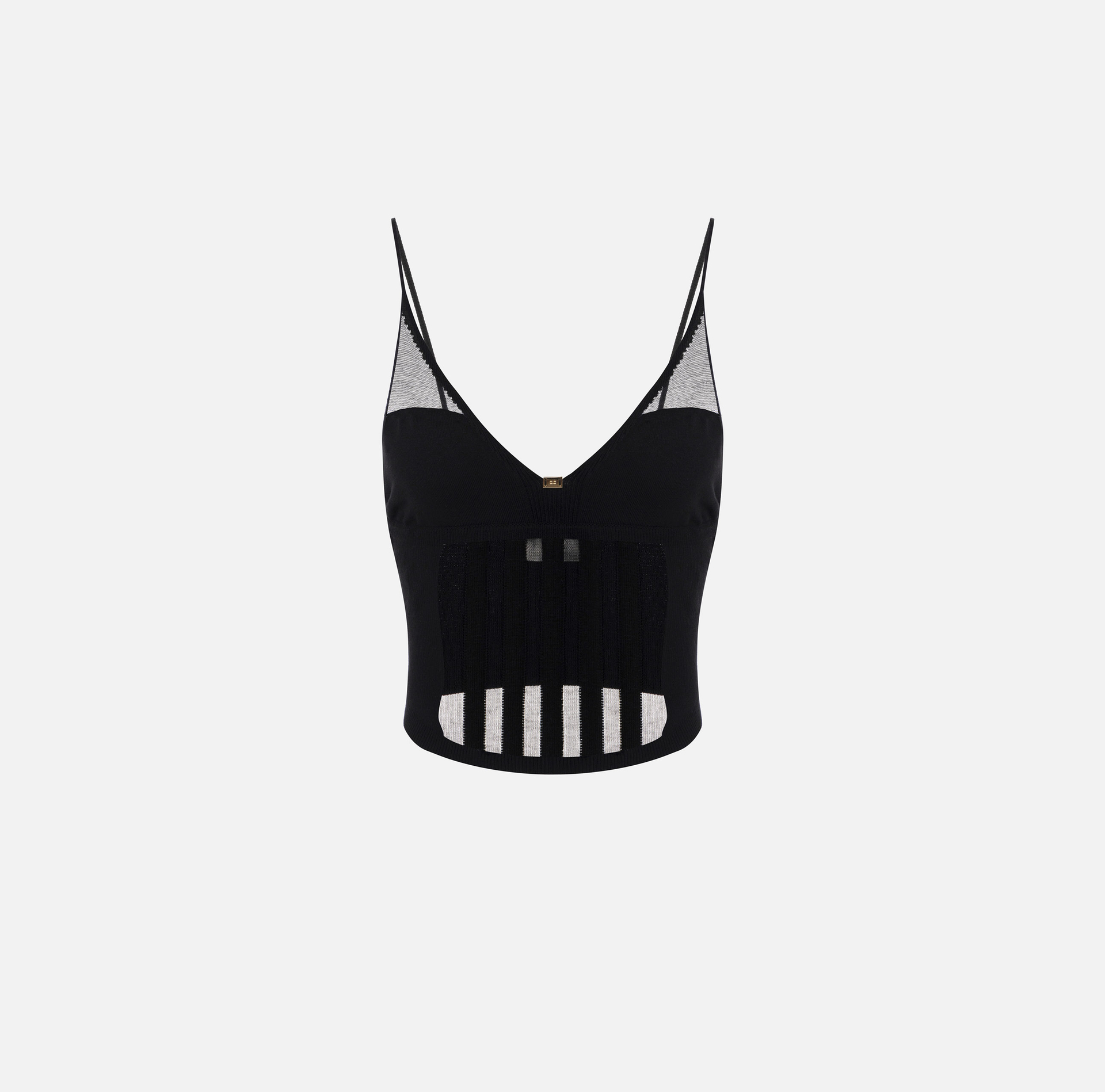 Top con trasparenze e tagli corsetto - ABBIGLIAMENTO - Elisabetta Franchi