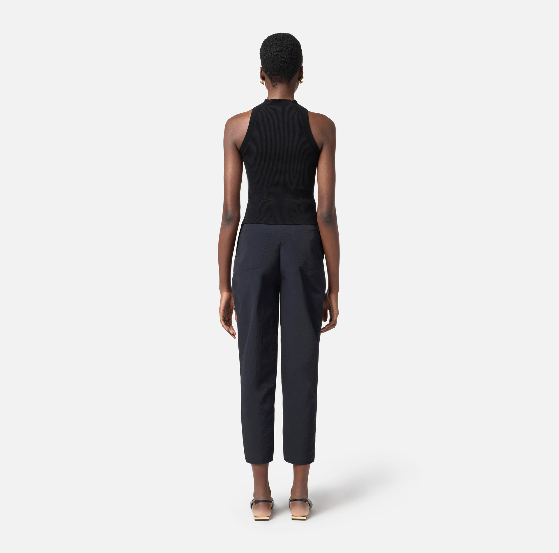 Canotta a costine con cut-out - Elisabetta Franchi