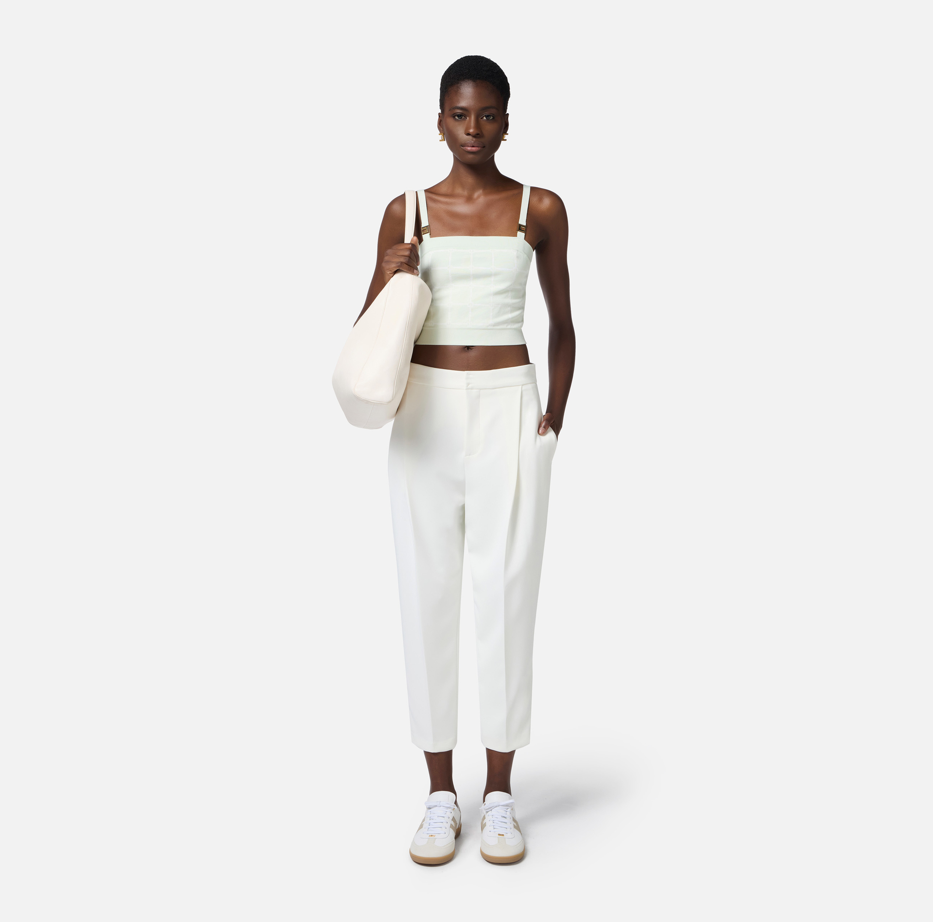Logo jacquard top - Elisabetta Franchi