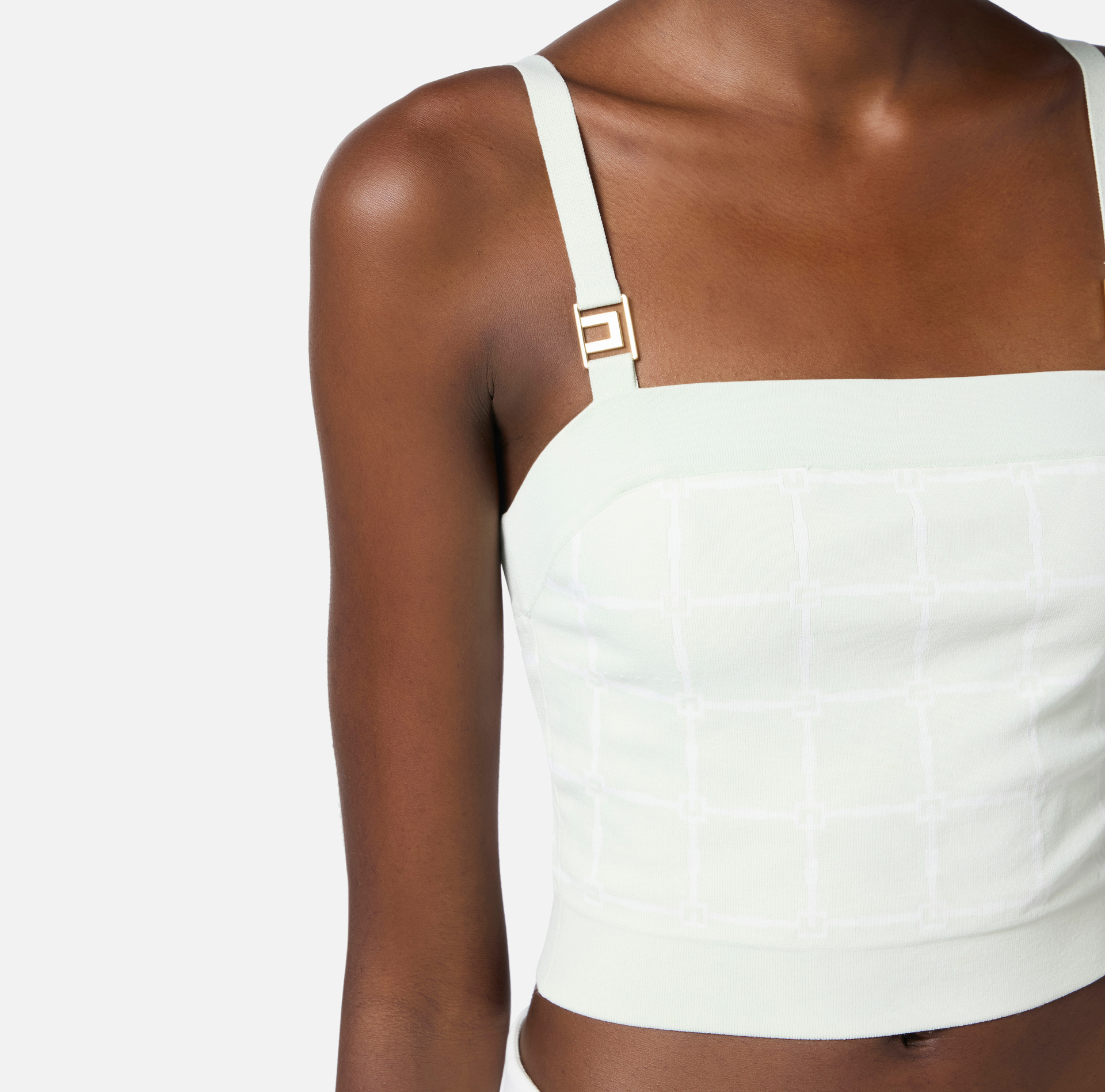 Logo jacquard top - Elisabetta Franchi
