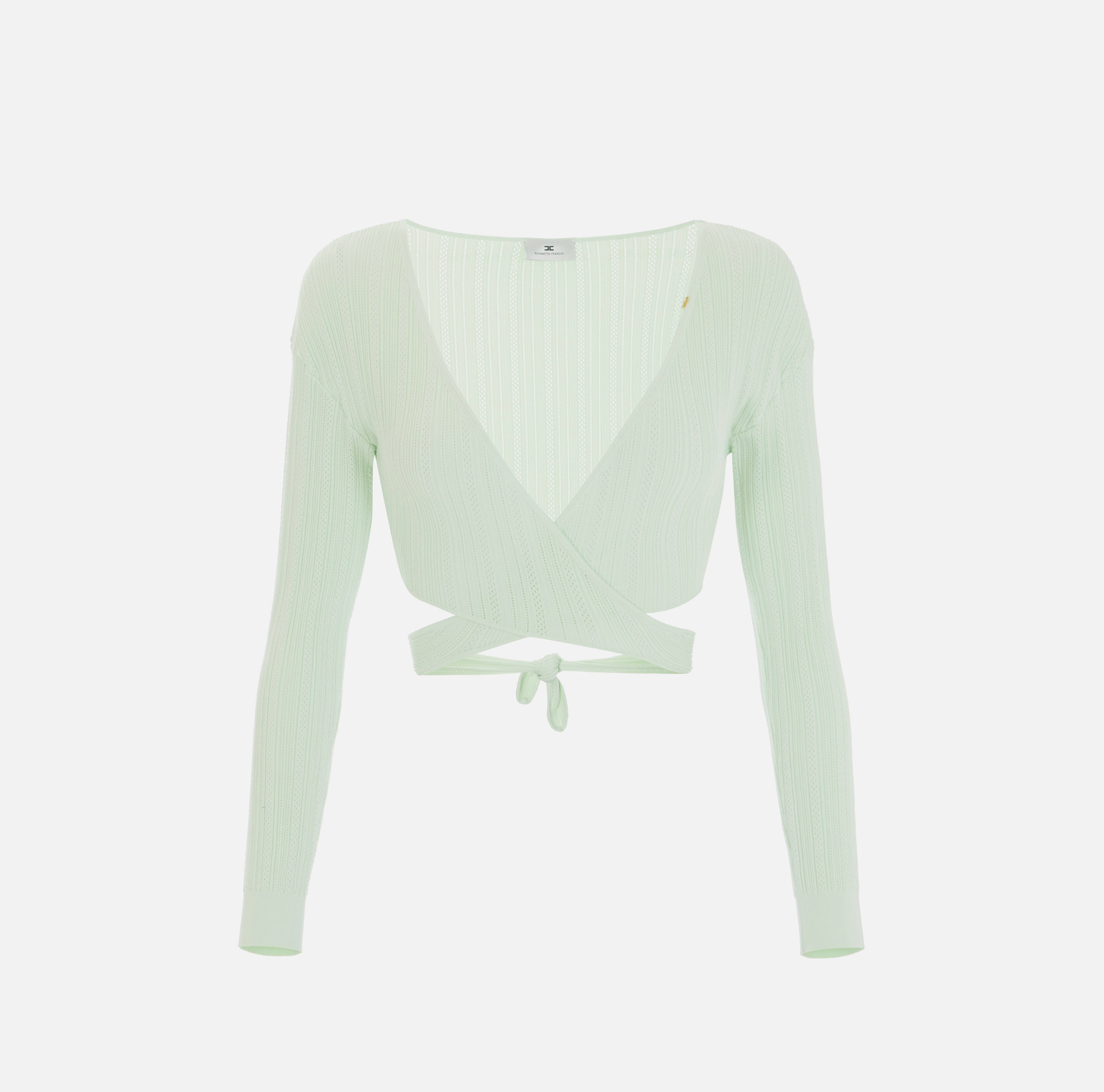 Coprispalle in maglia con ricami à jour - Elisabetta Franchi