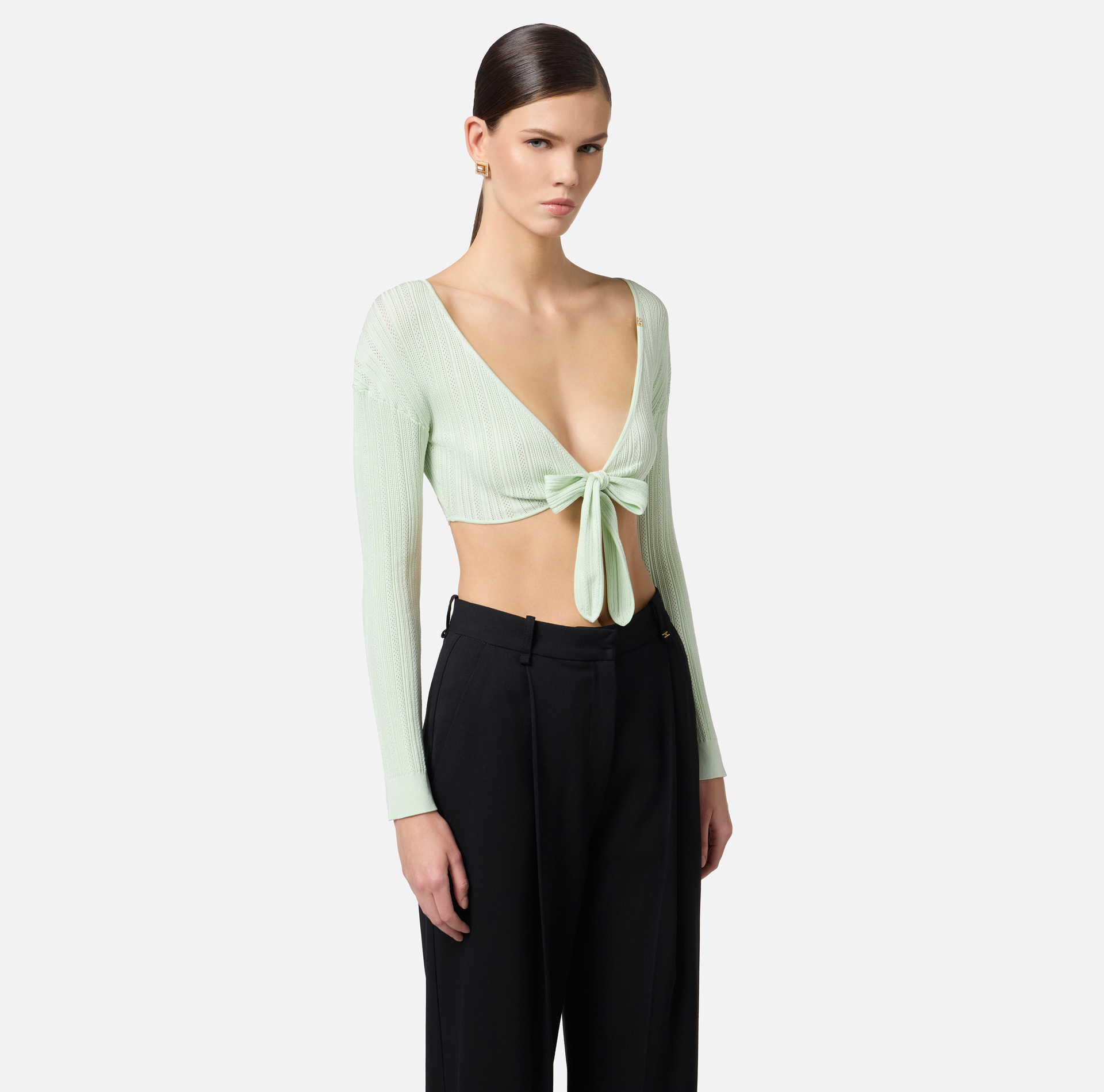 Coprispalle in maglia con ricami à jour - Elisabetta Franchi