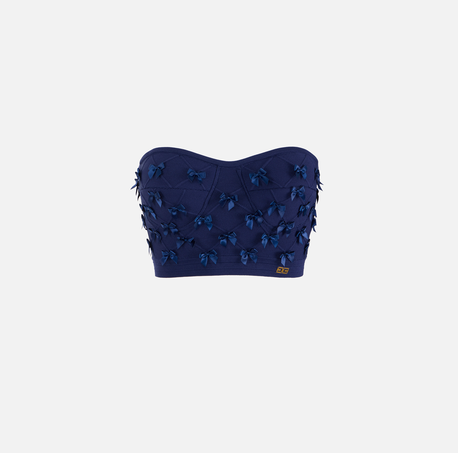 Top in stretch viscose fabric with all-over bows - Elisabetta Franchi