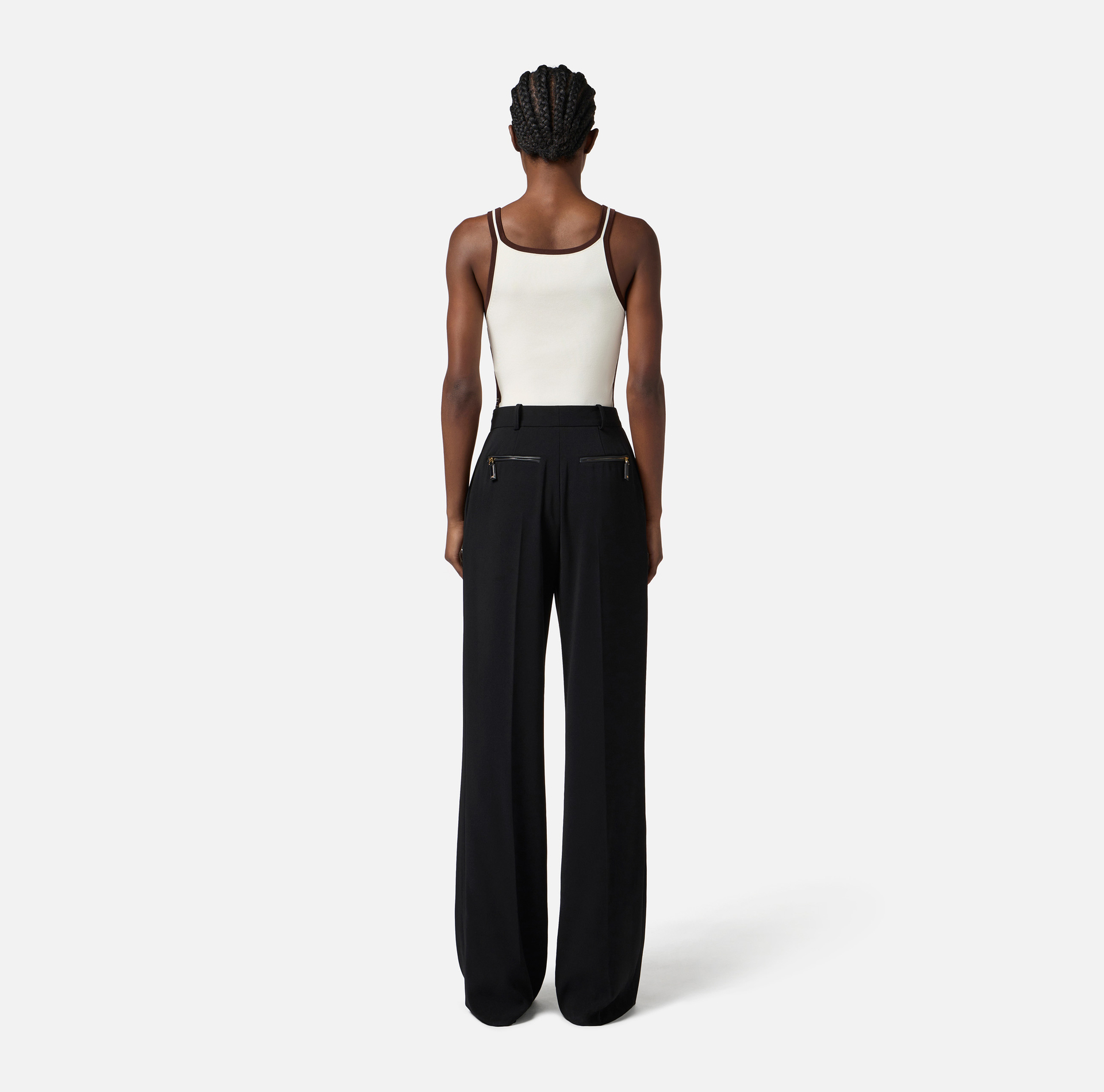 Top in viscosa con bande lucide - Elisabetta Franchi